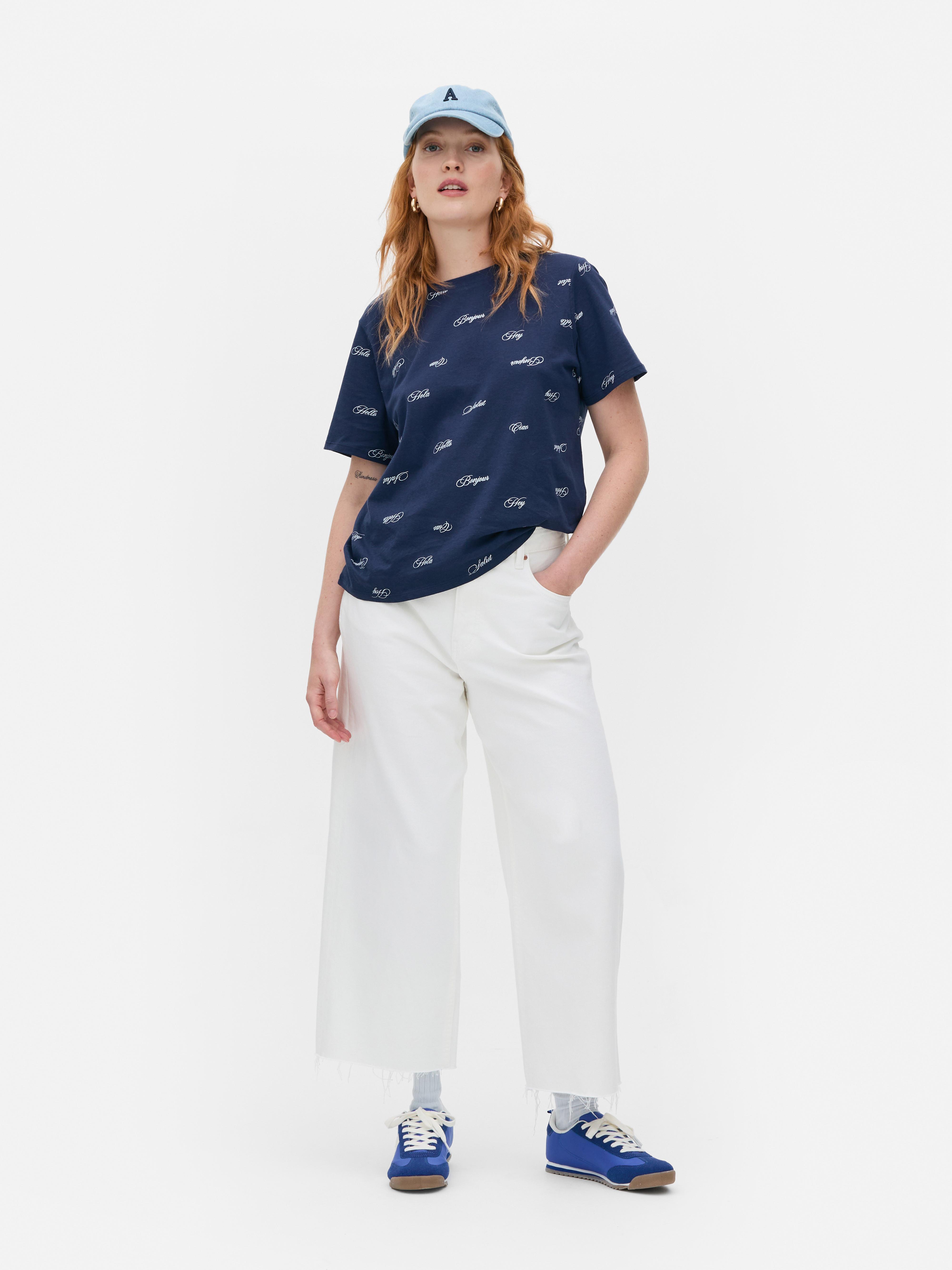 Camiseta de algodón con estampado integral