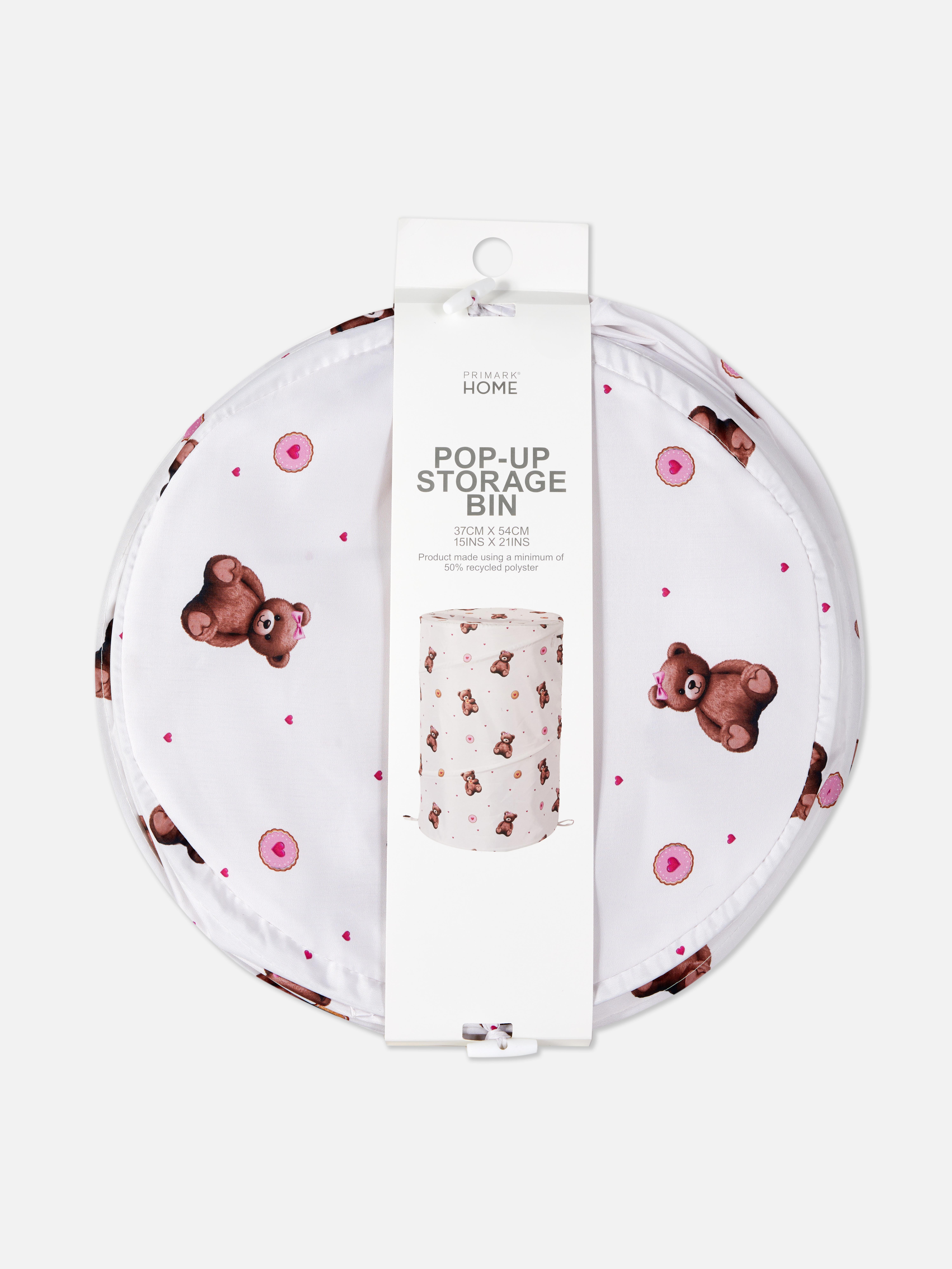 Patterned Pop-Up Laundry Bin