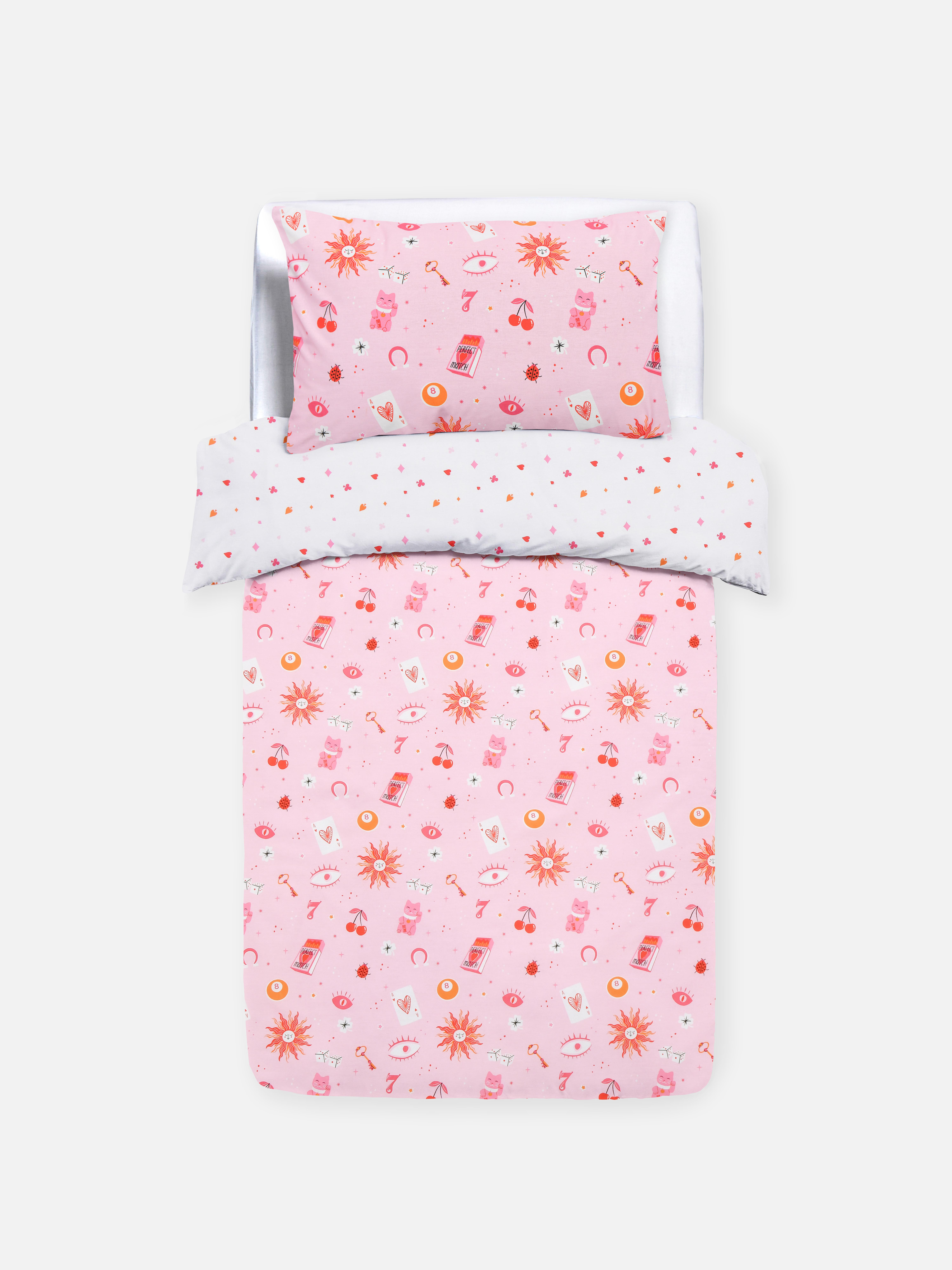 Reversible Lucky Charm Single Duvet Cover Set