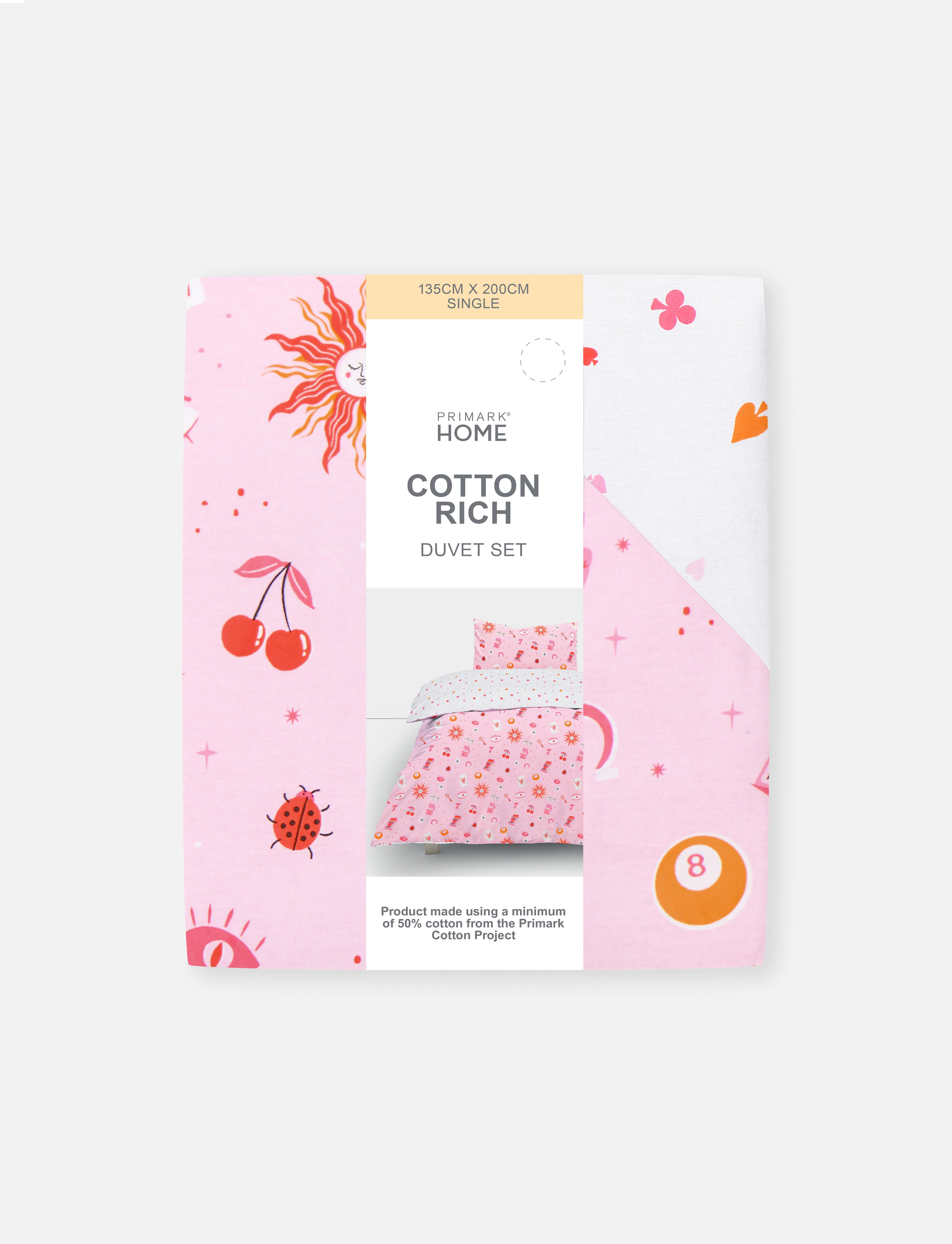 Reversible Lucky Charm Single Duvet Cover Set