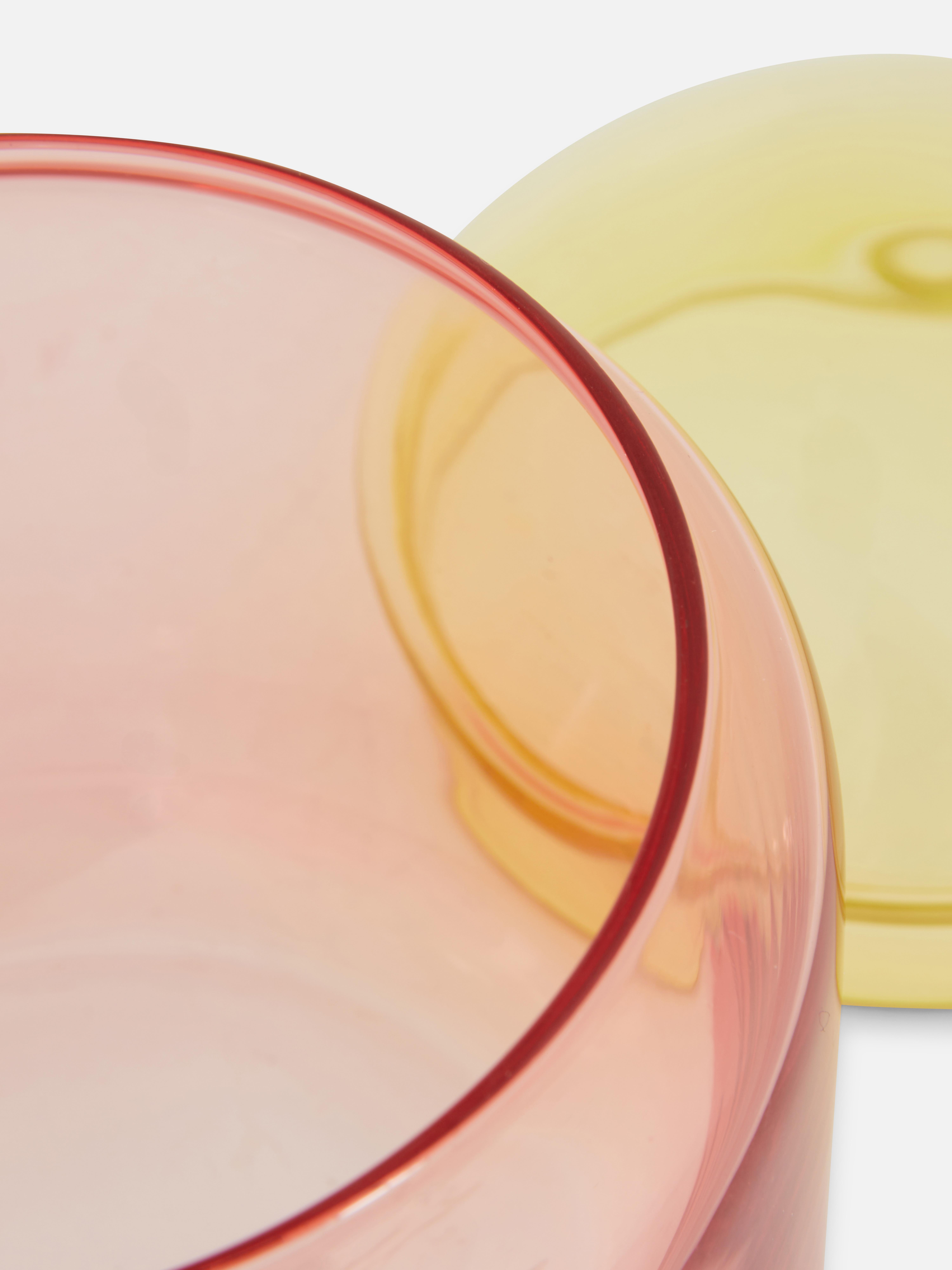 Kleine tweekleurige opbergpot