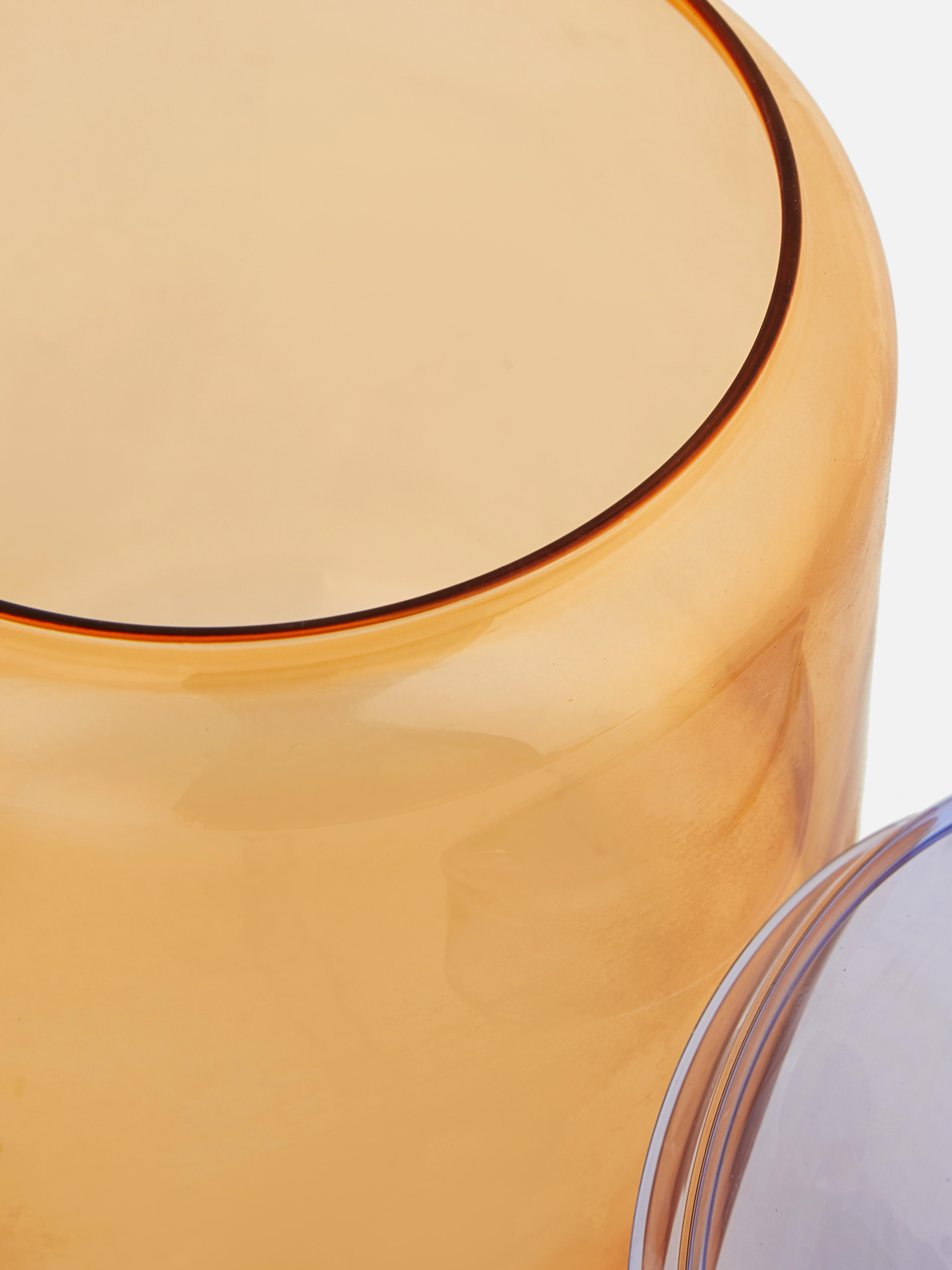 Middelgrote tweekleurige opbergpot