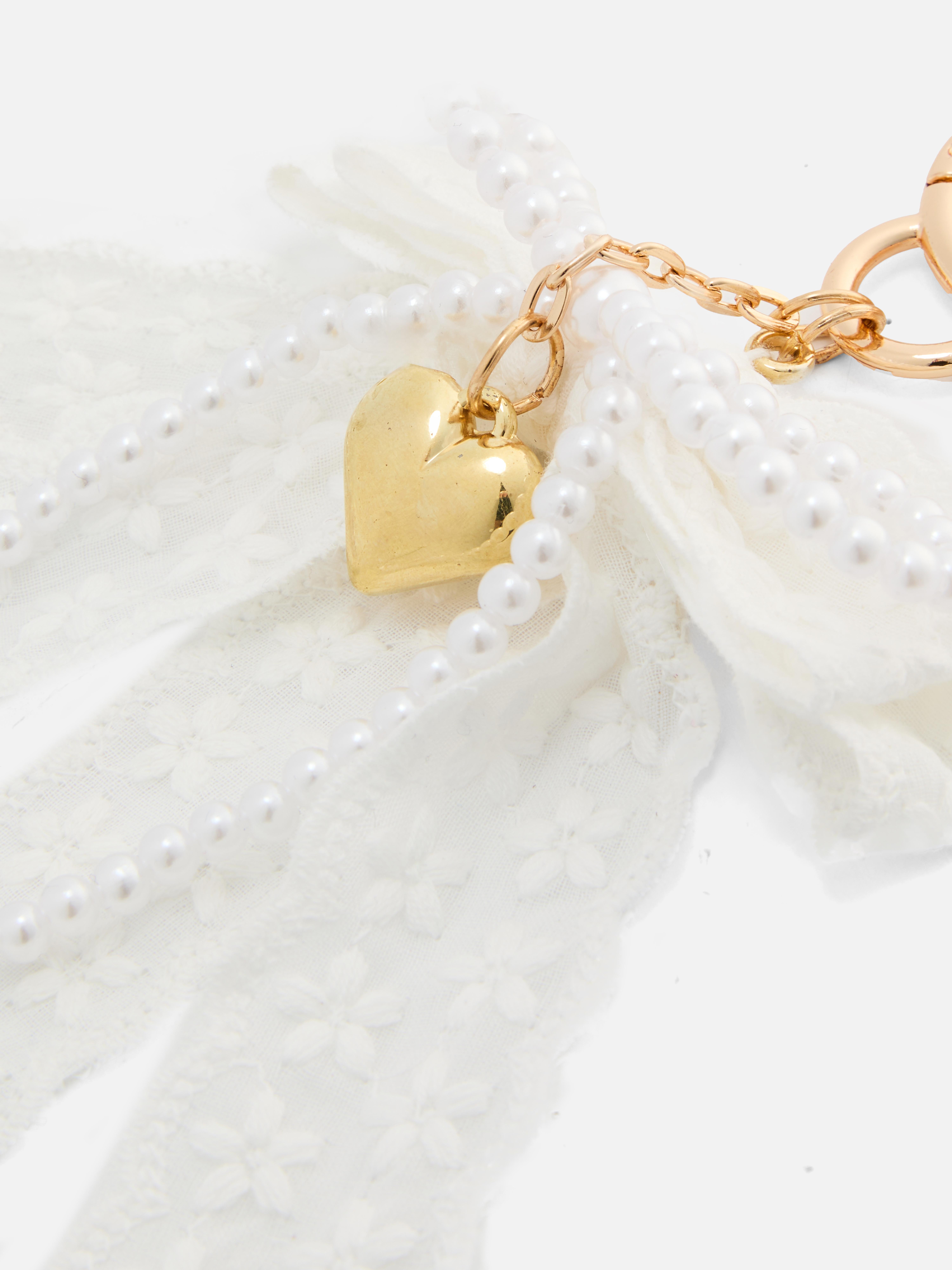 White Lace Clip On Charm
