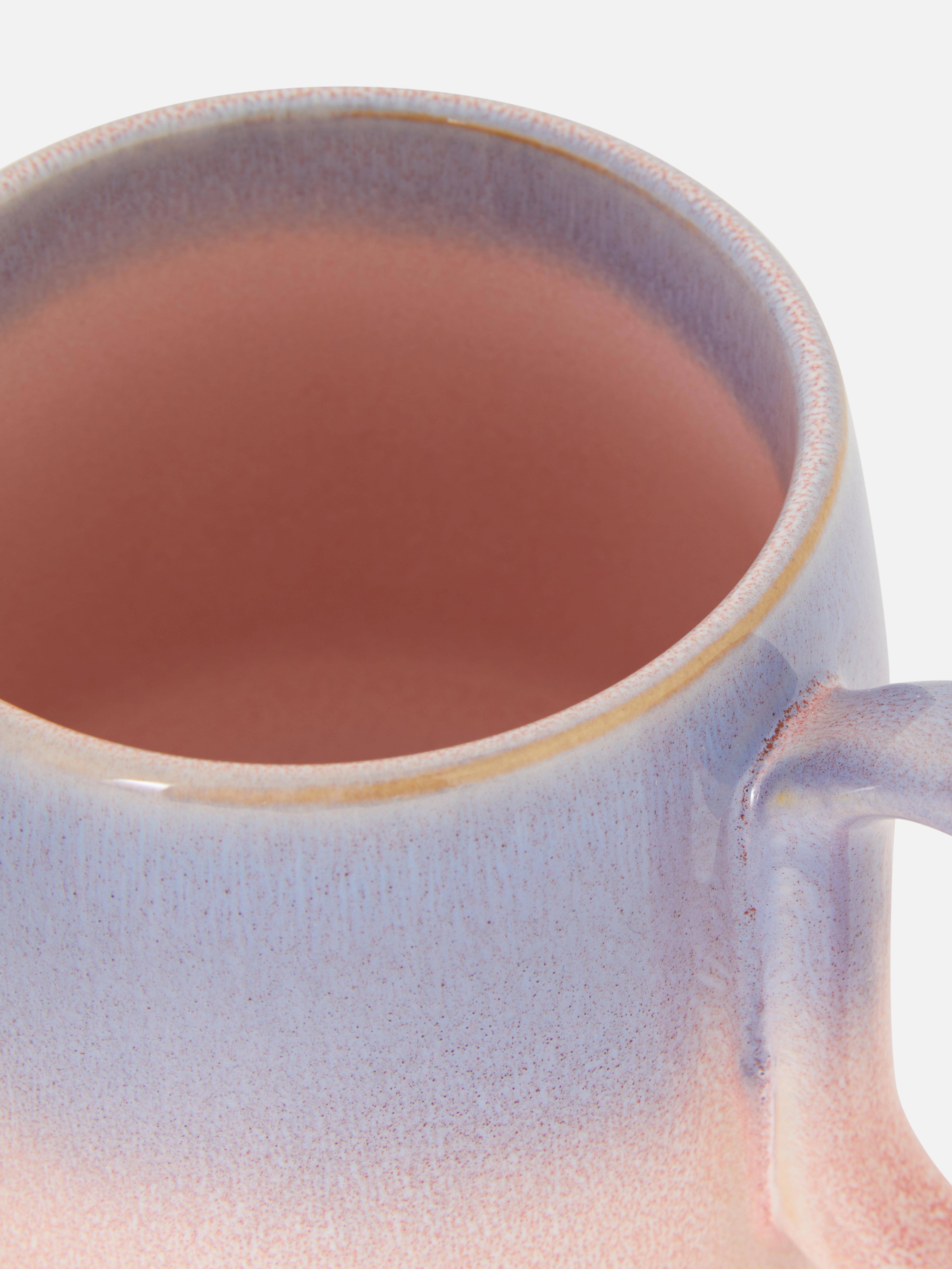 Taza esmaltada con efecto degradado