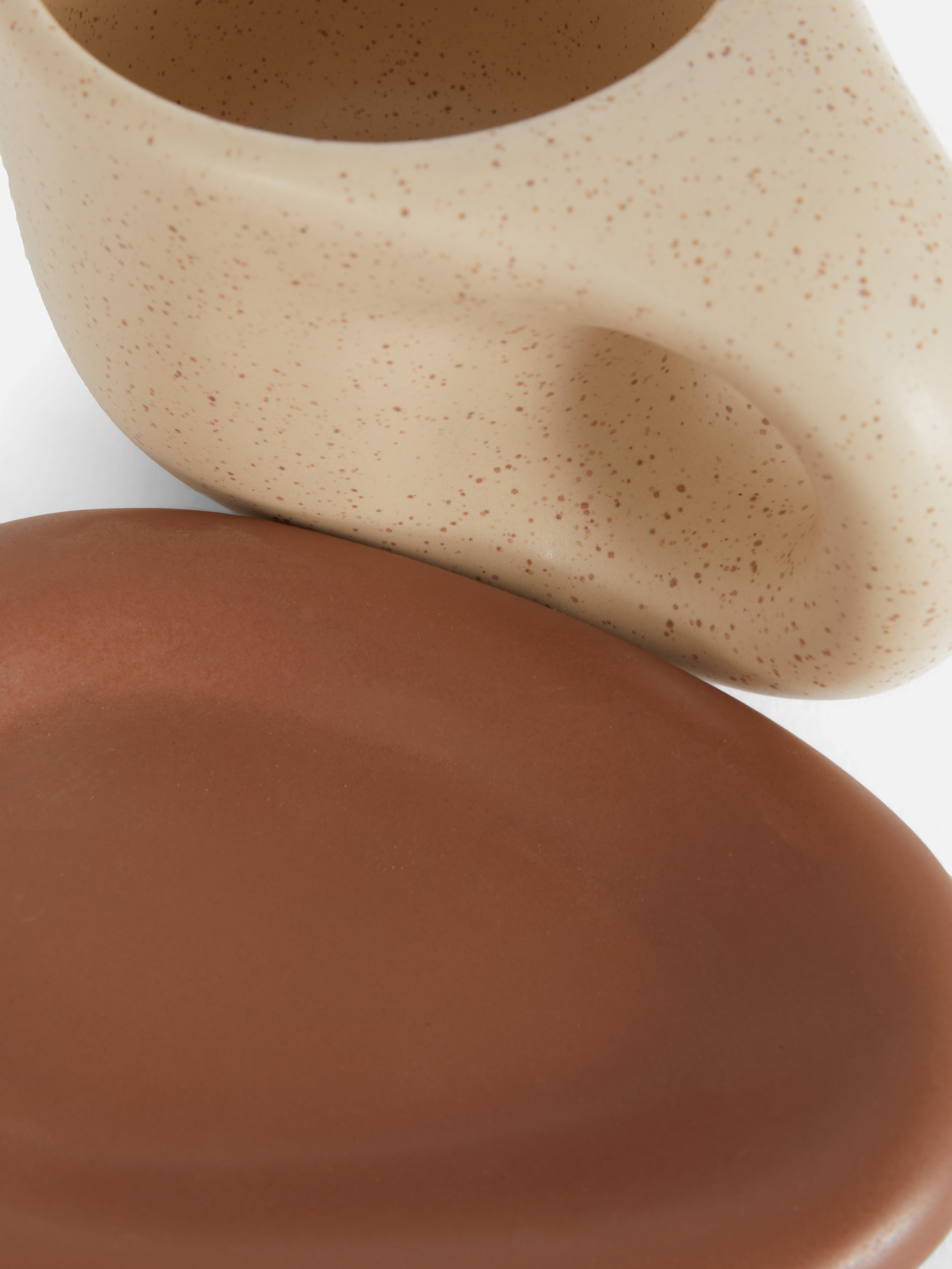 Drip Glaze Cup And Saucer