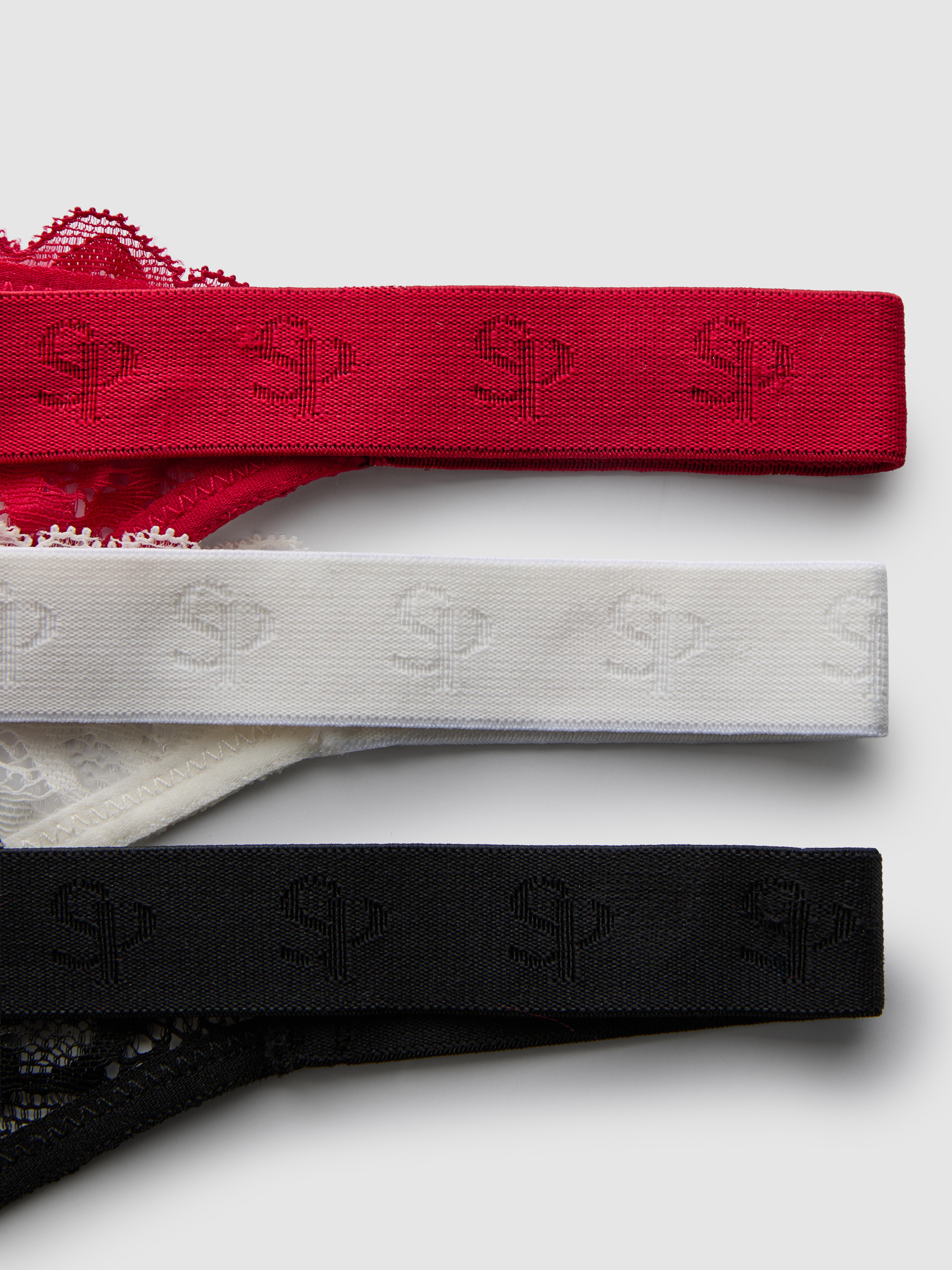 Spitzentangas, 3er-Pack