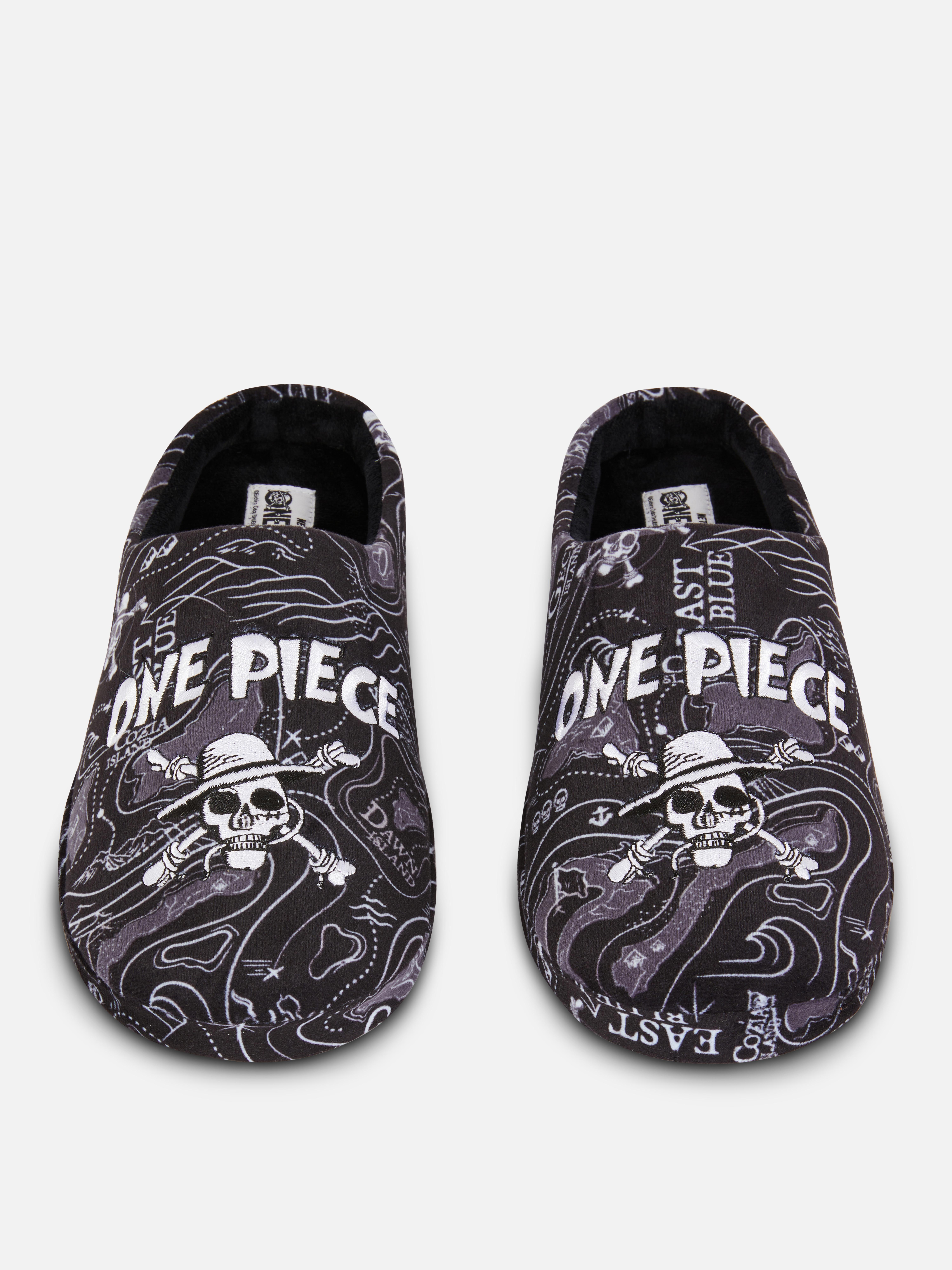 „One Piece" Hausschuhe mit Grandline-Kartenmotiv