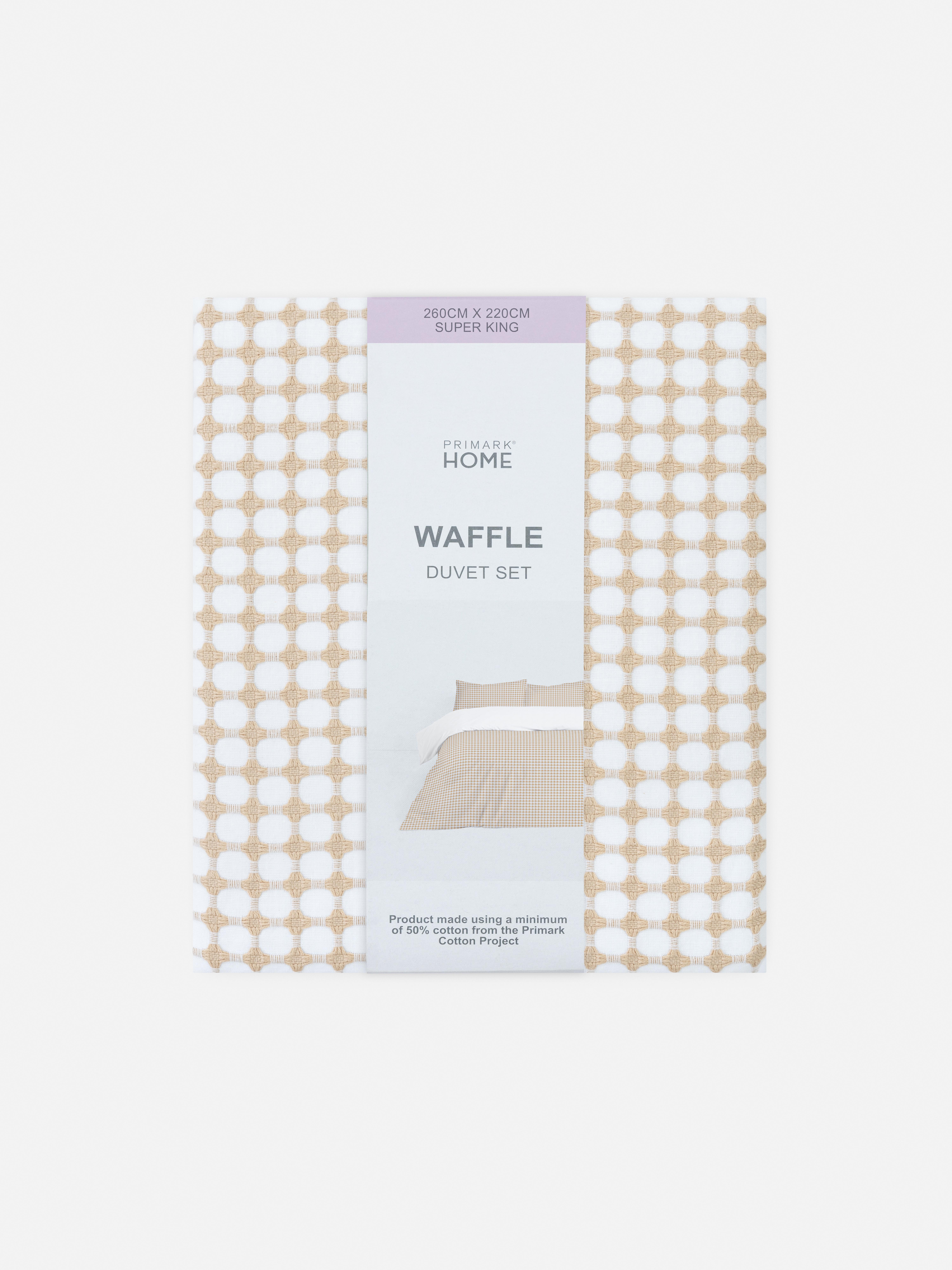 Waffle Texture Super King Duvet Cover Set