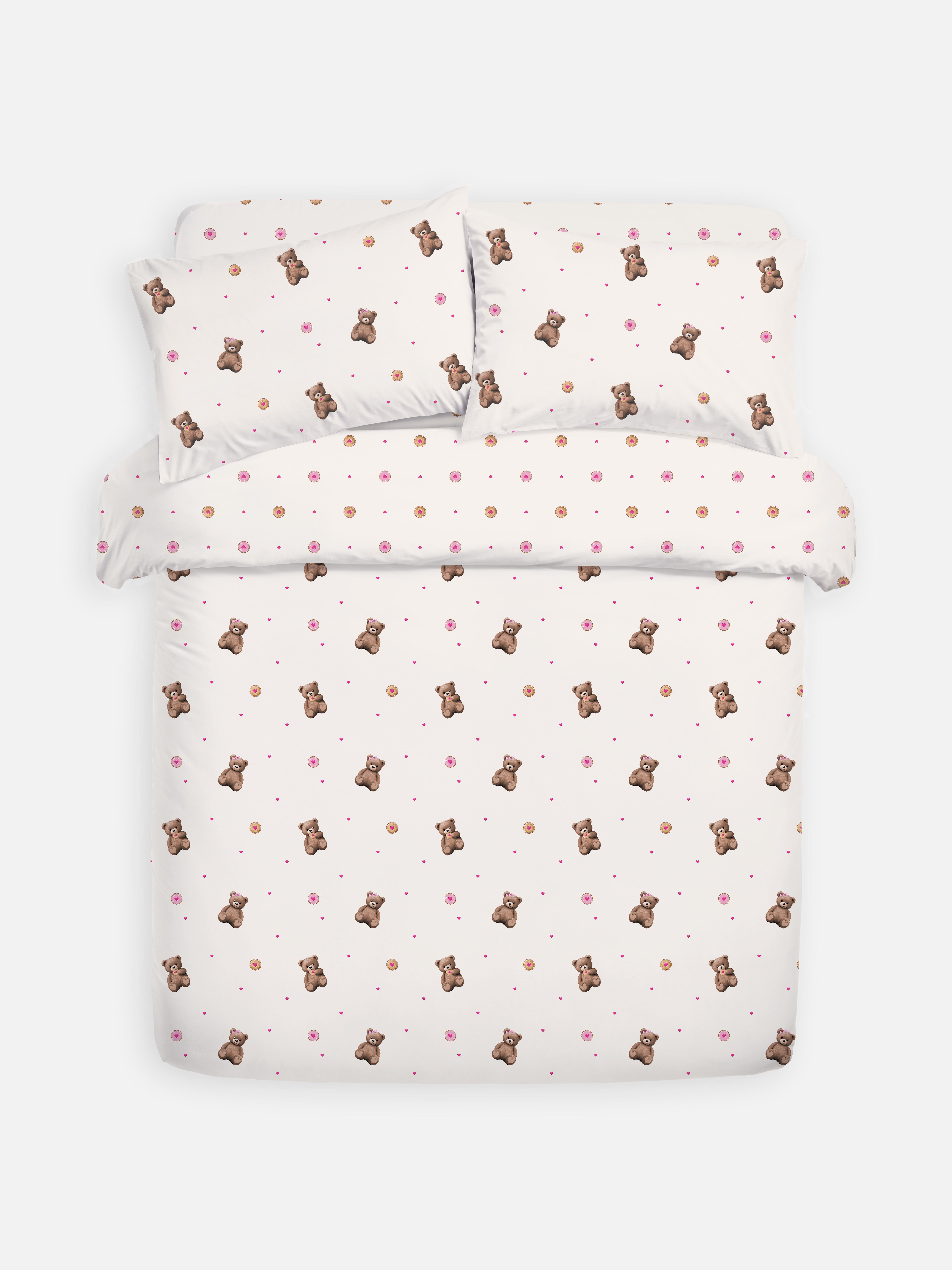 Set de ropa de cama doble con ositos