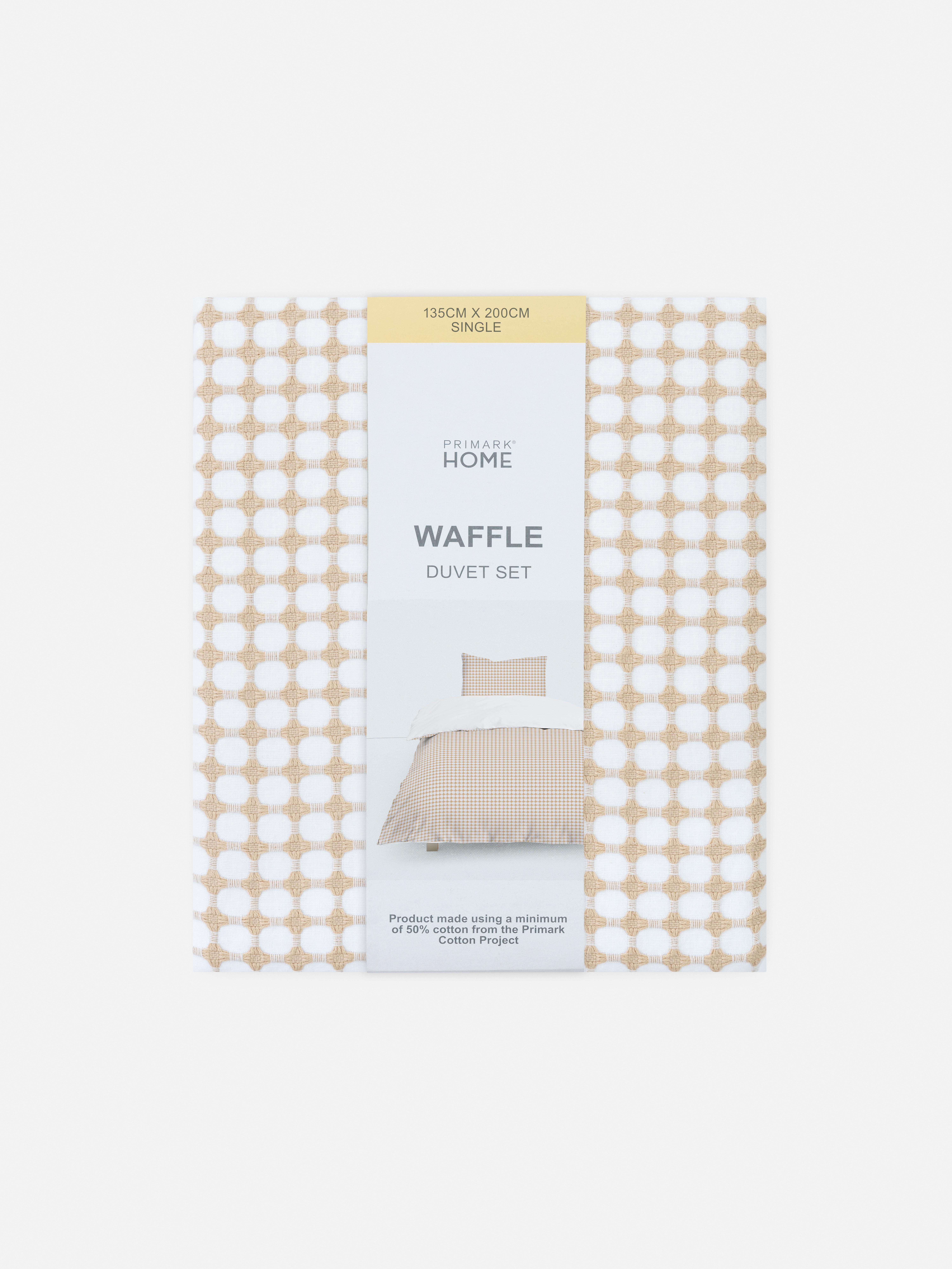Waffle Texture Single Duvet Cover Set