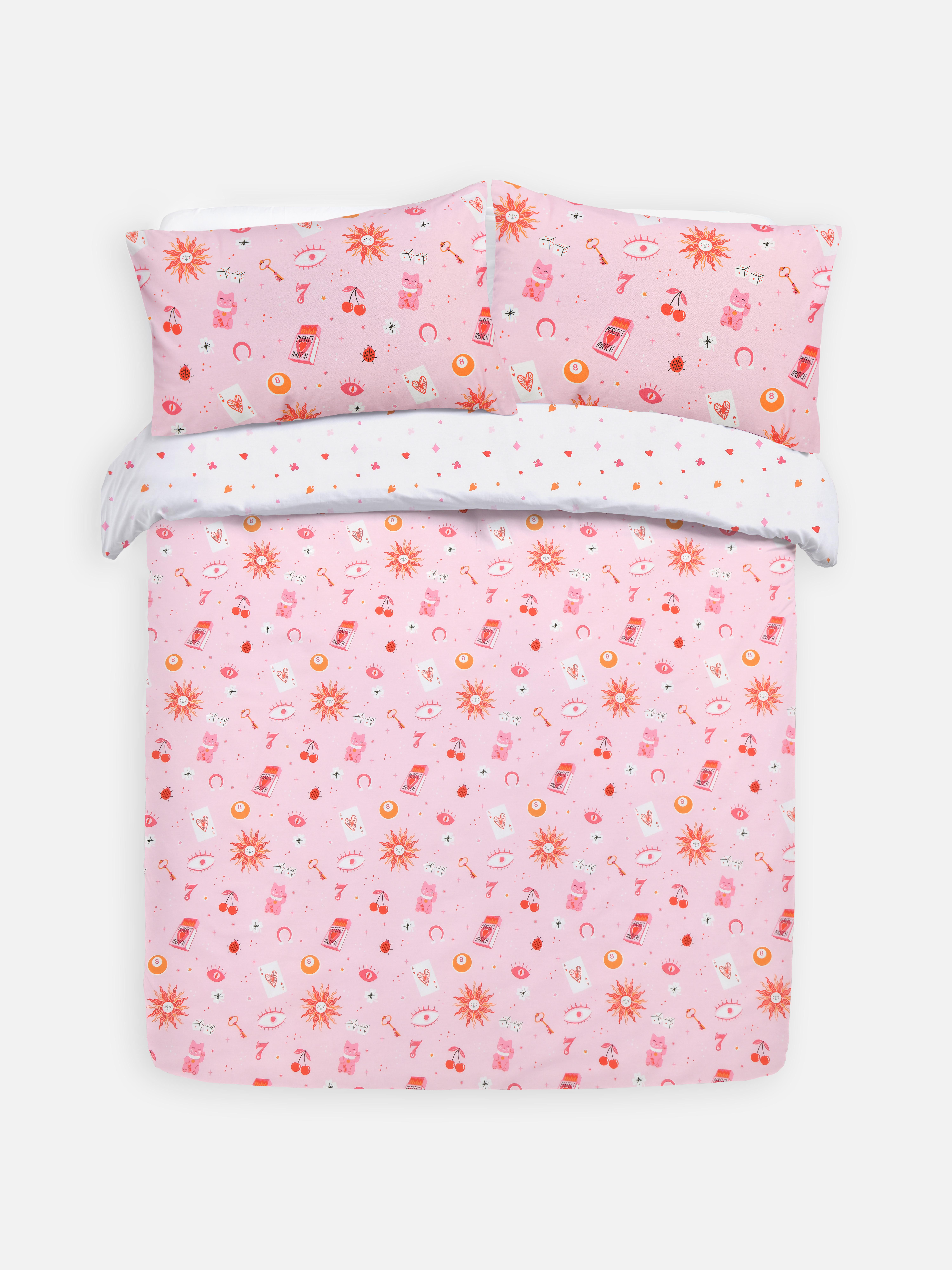 Reversible Lucky Charm King Duvet Cover Set