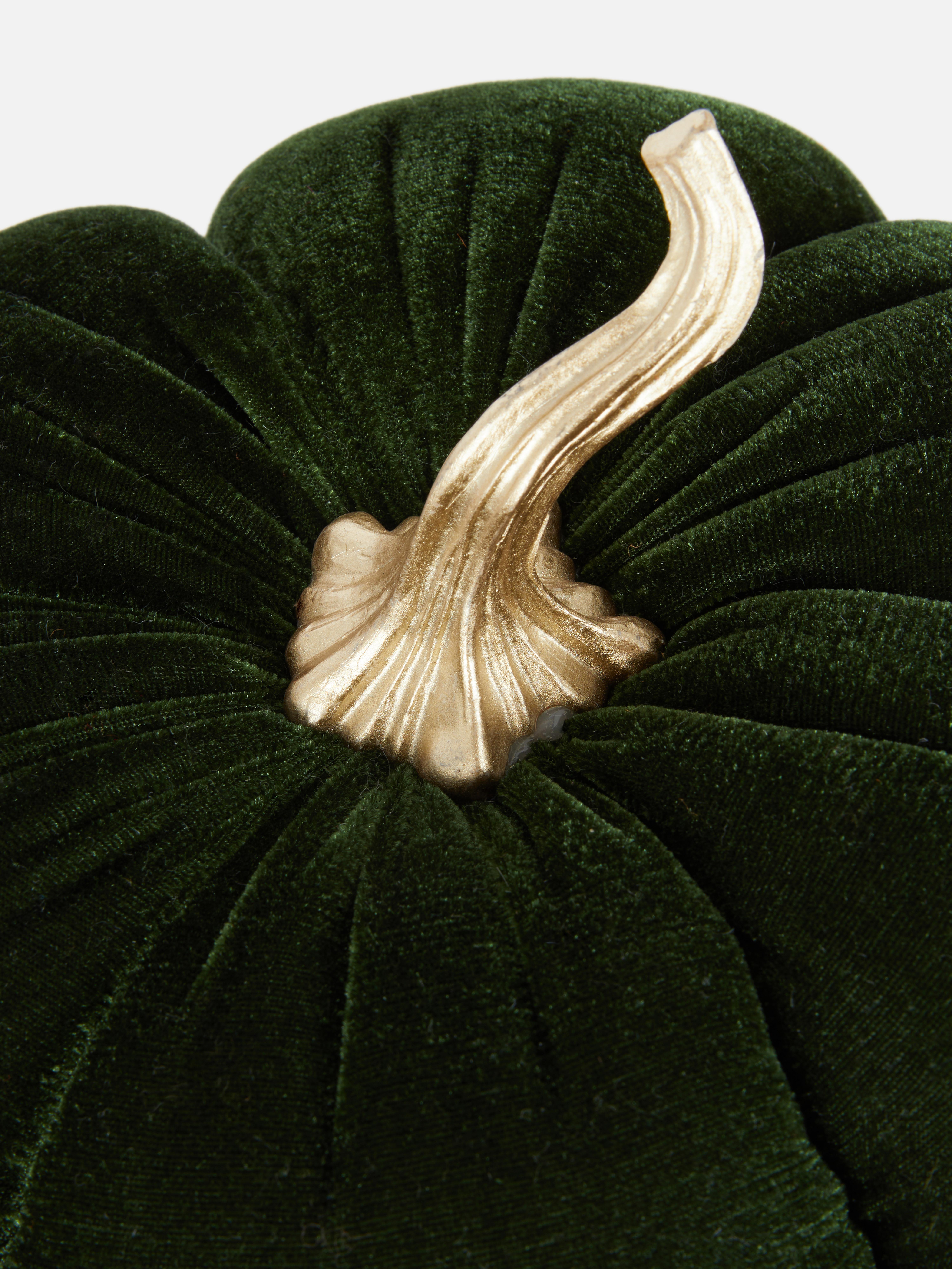 Medium Decorative Velvet Pumpkin