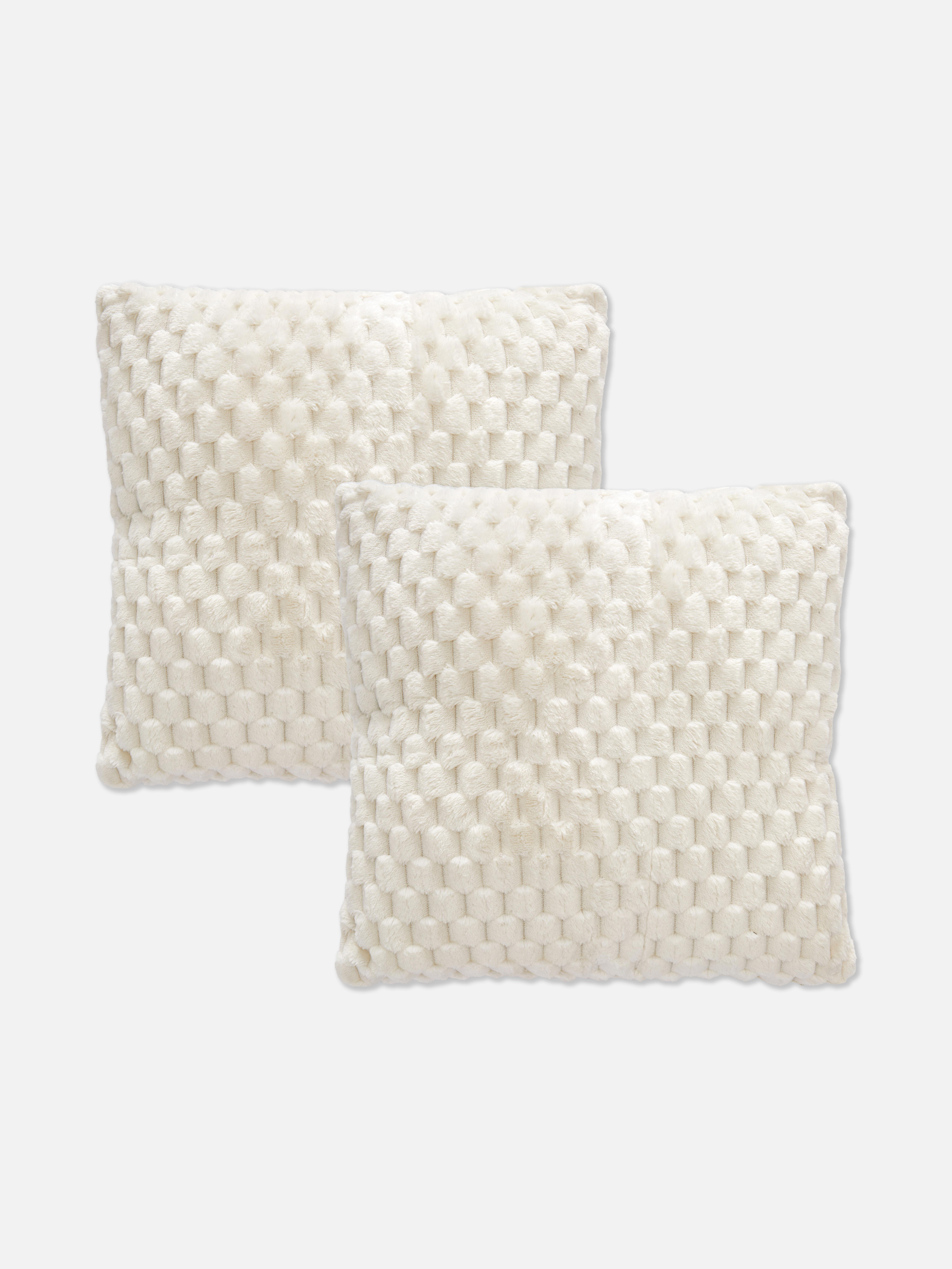 Quadratische Kissen mit Wabenstruktur, 2er-Pack