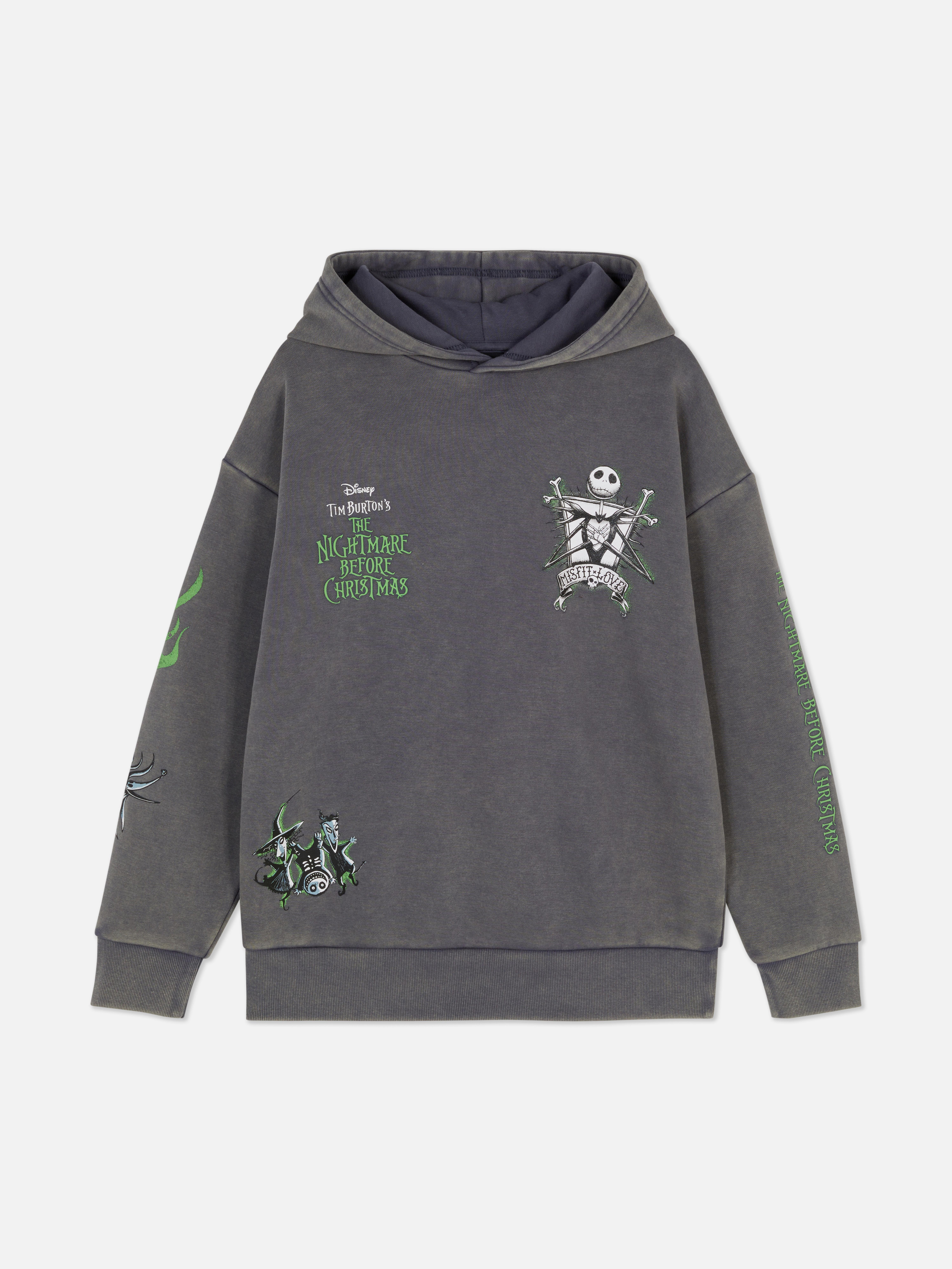 7-15yrs | The Nightmare Before Christmas Acid Wash Hoodie