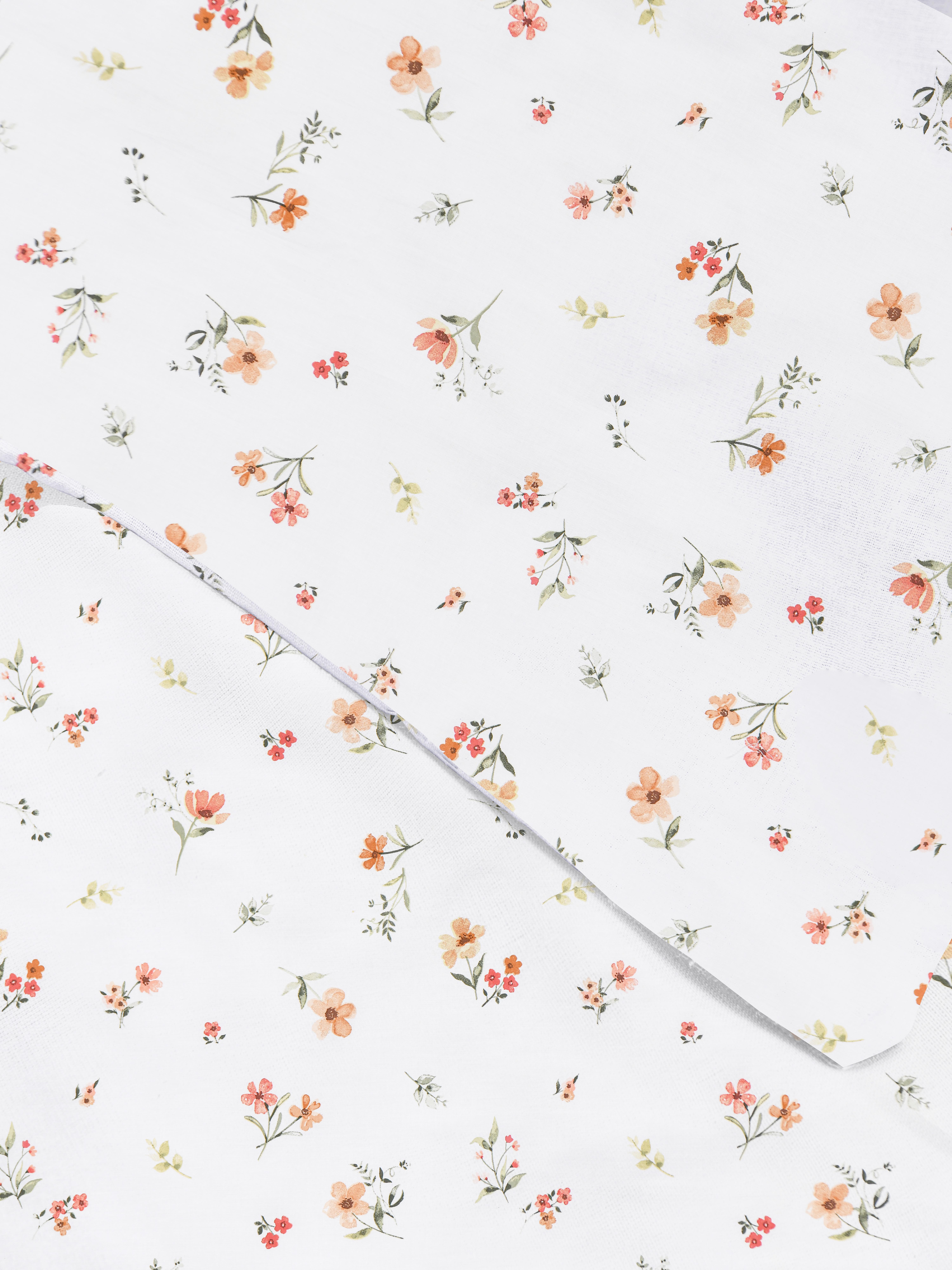 Conjunto capa edredão casal padrão floral outonal