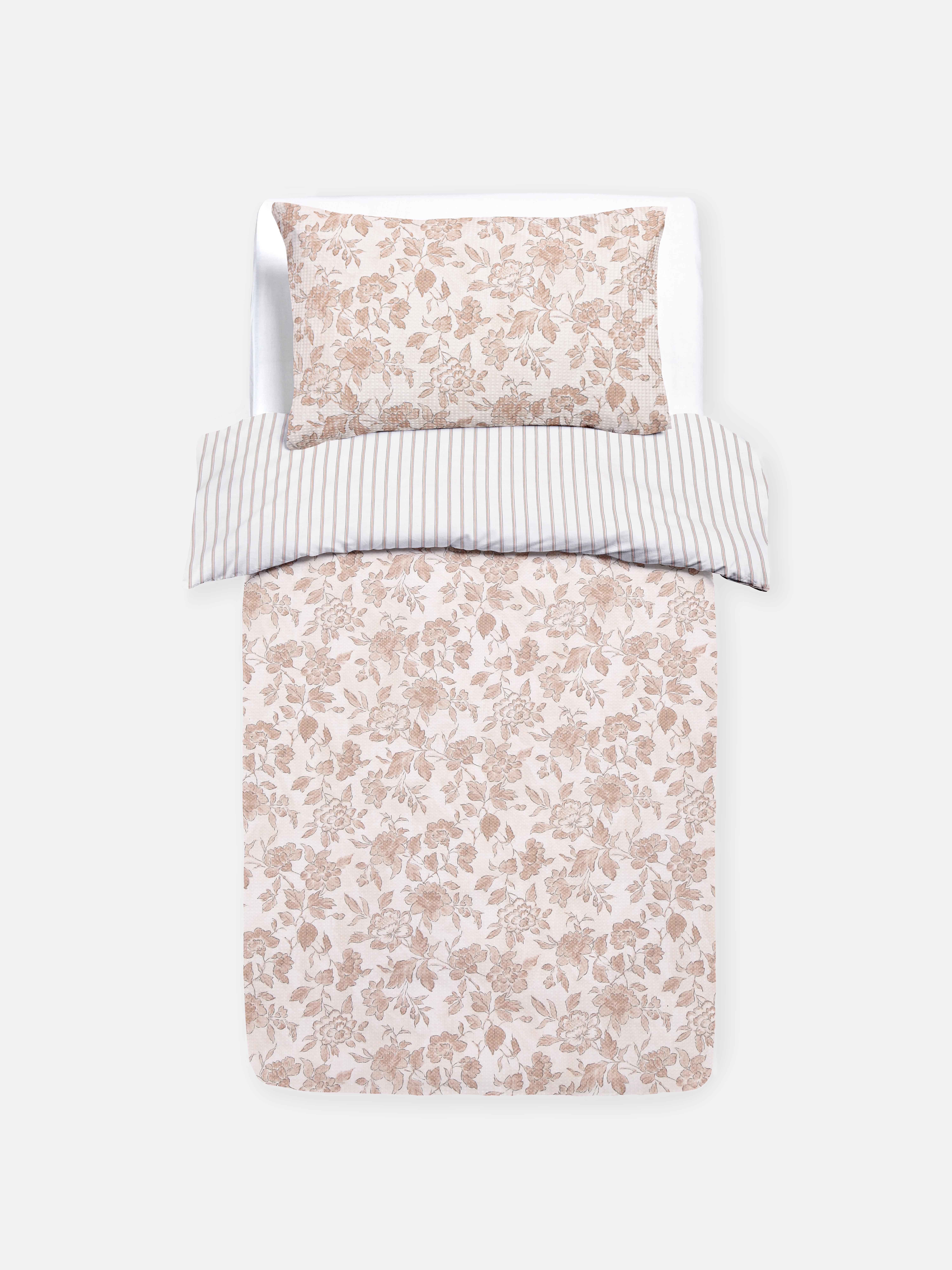 Reversible Floral Single Duvet Cover Set