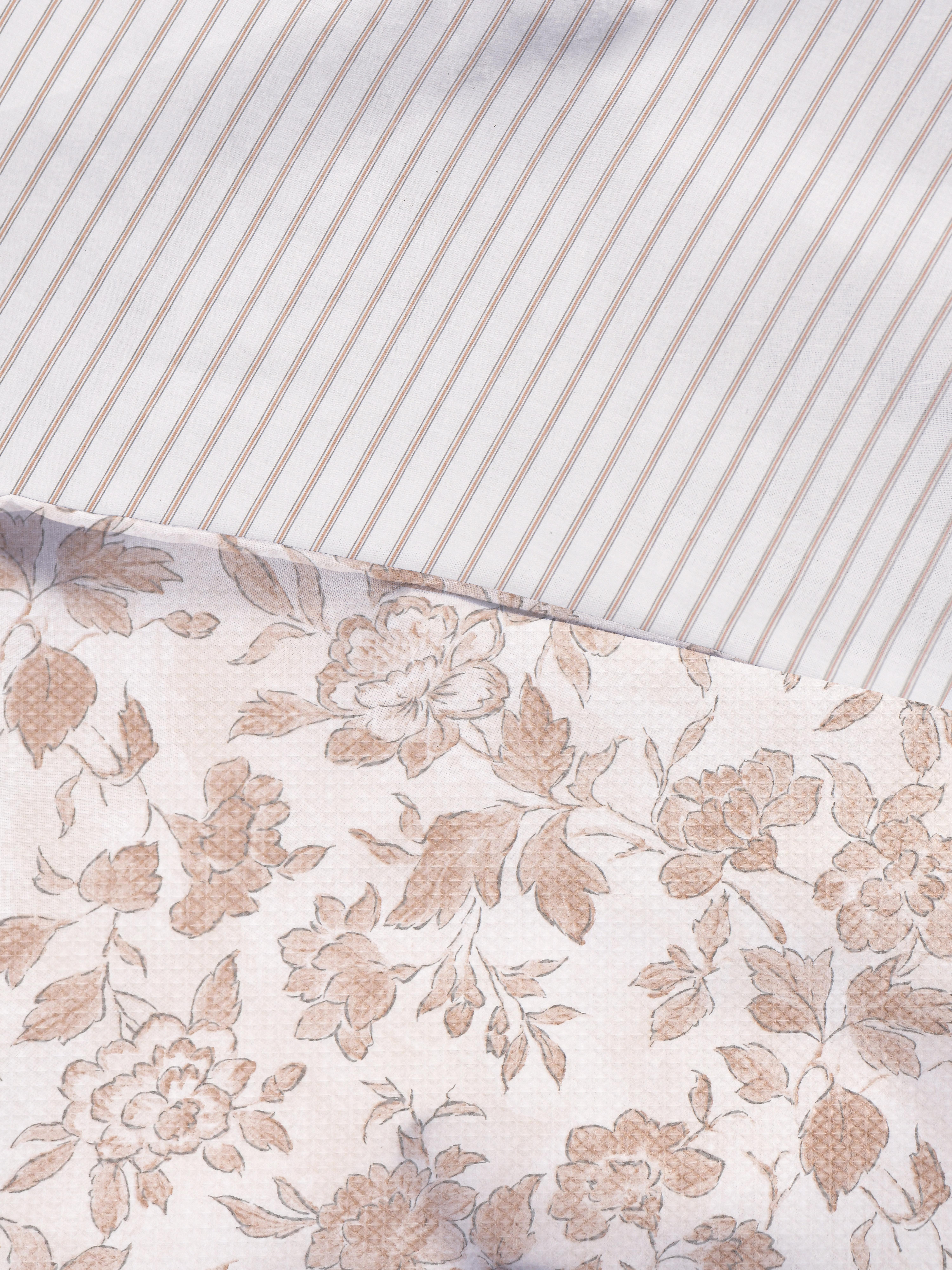 Reversible Floral Single Duvet Cover Set