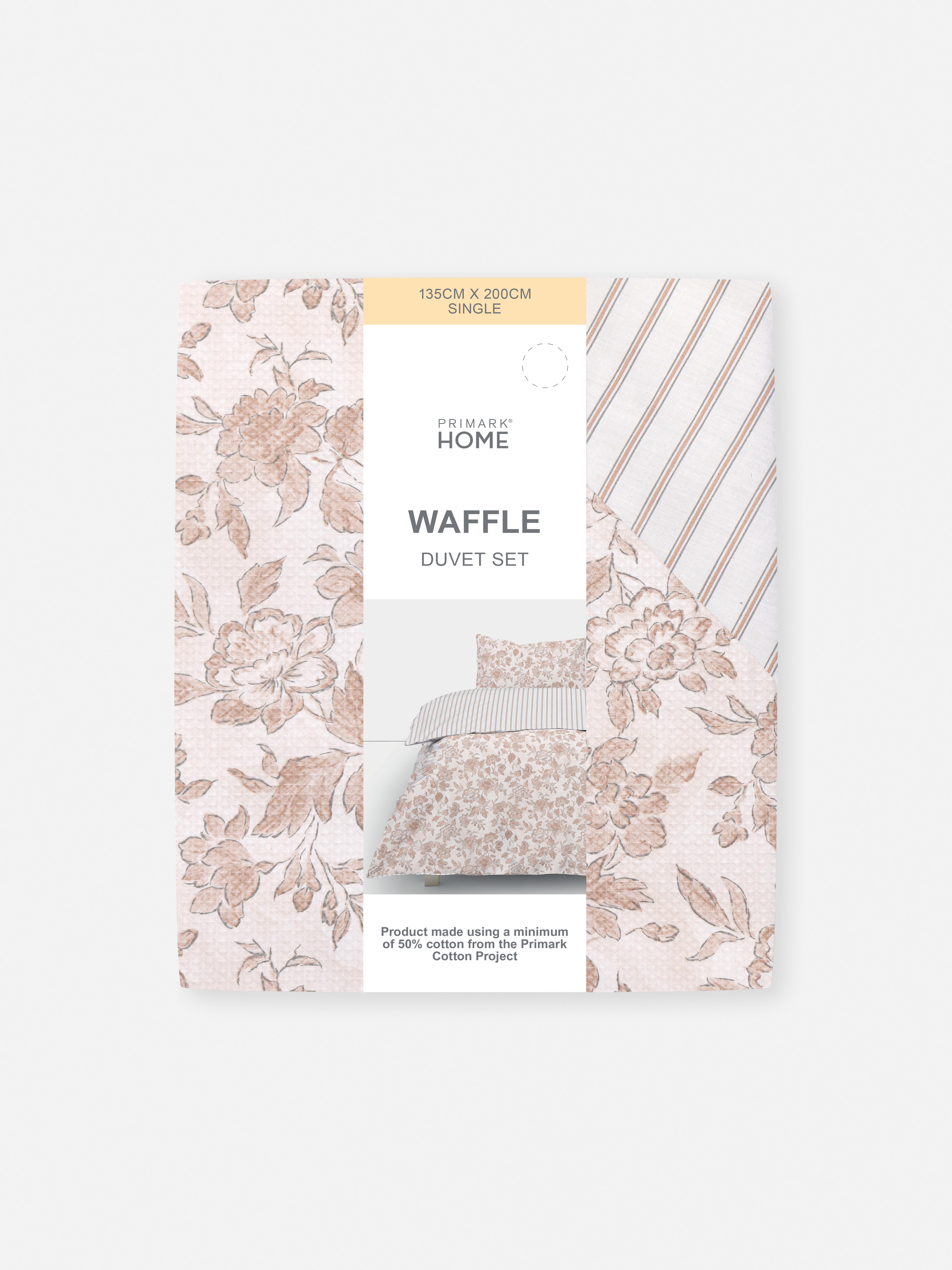 Reversible Floral Single Duvet Cover Set