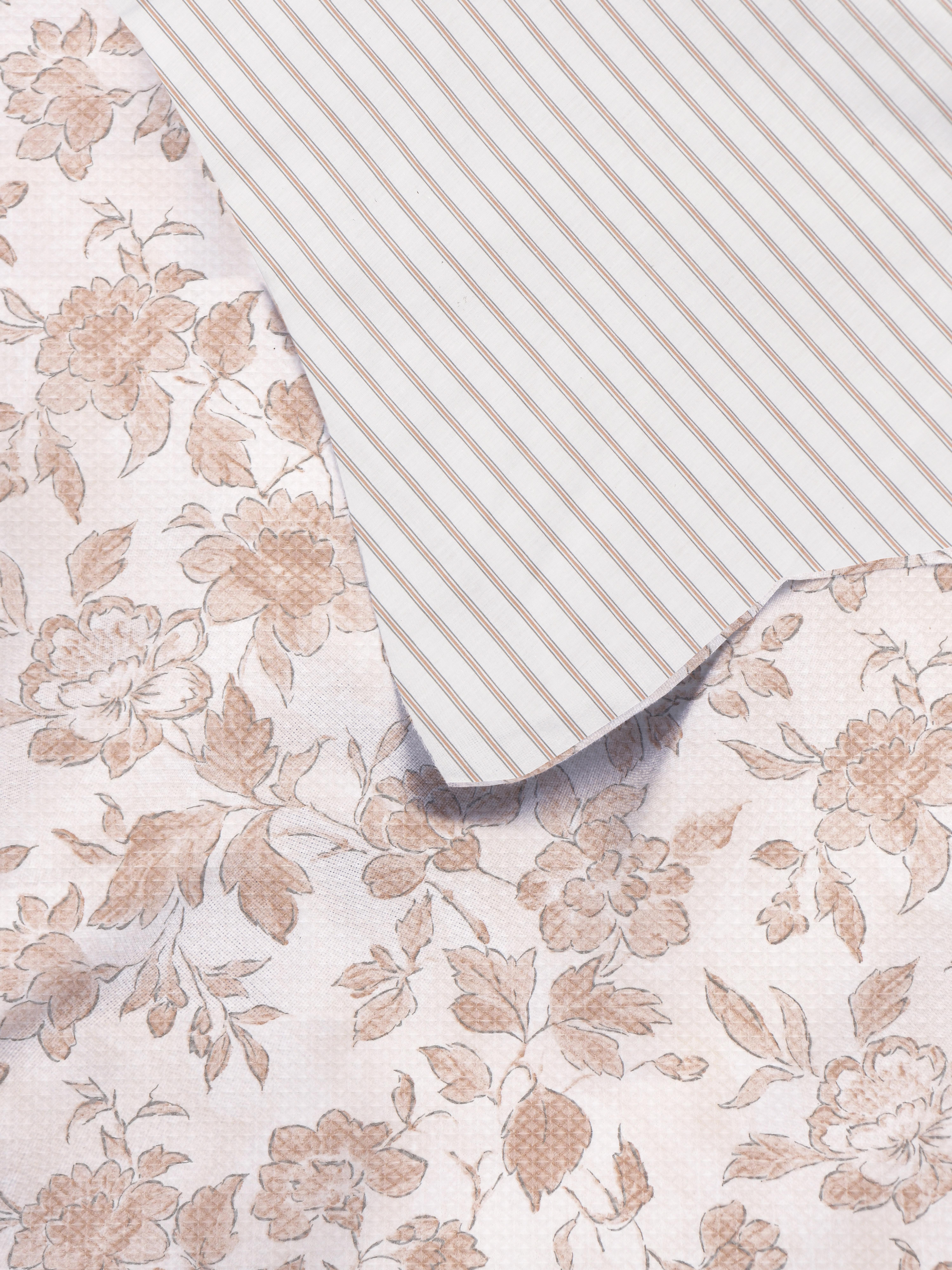 Reversible Textured Floral King Duvet Cover Set