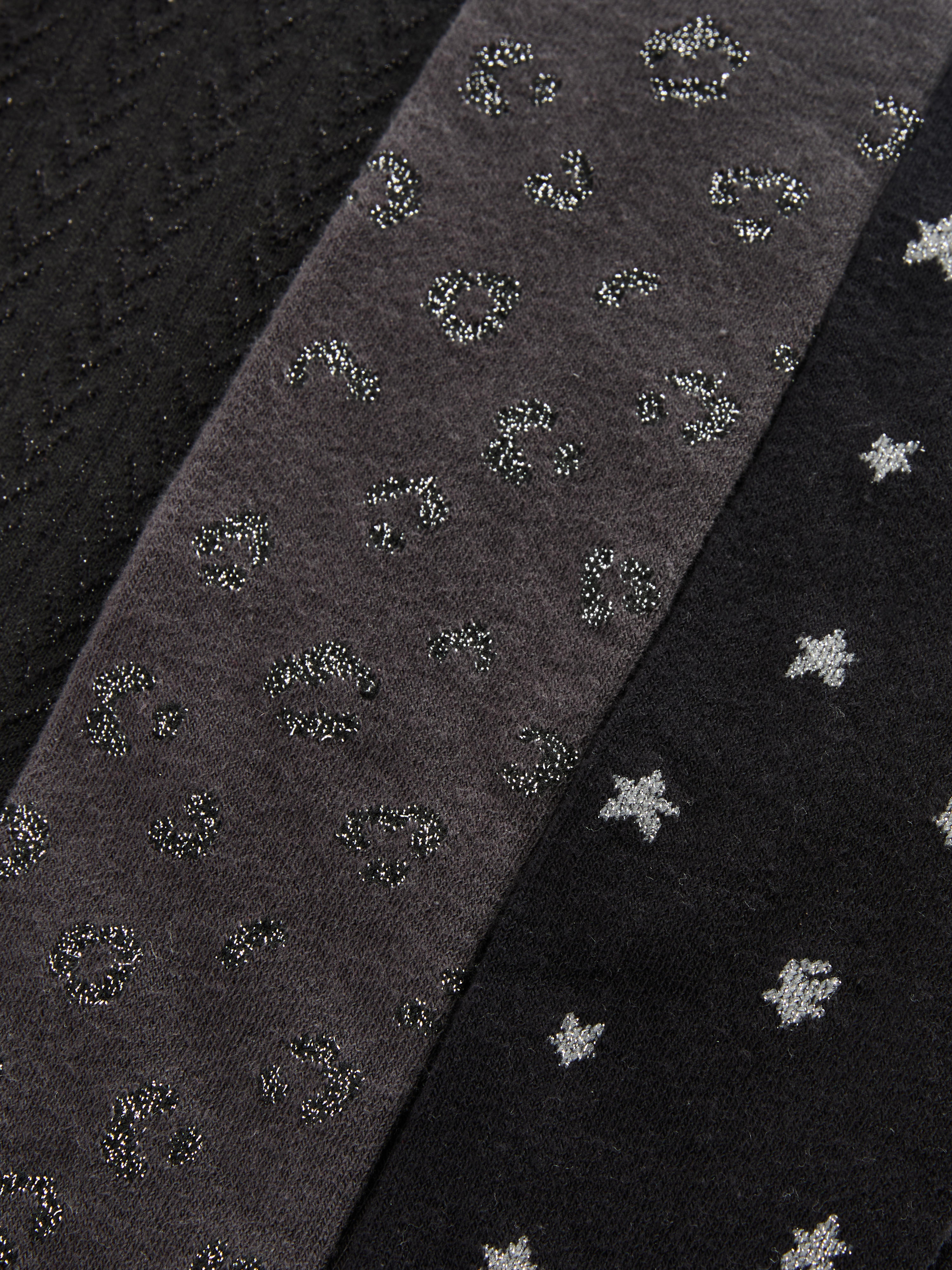 3pk Glitter Tights