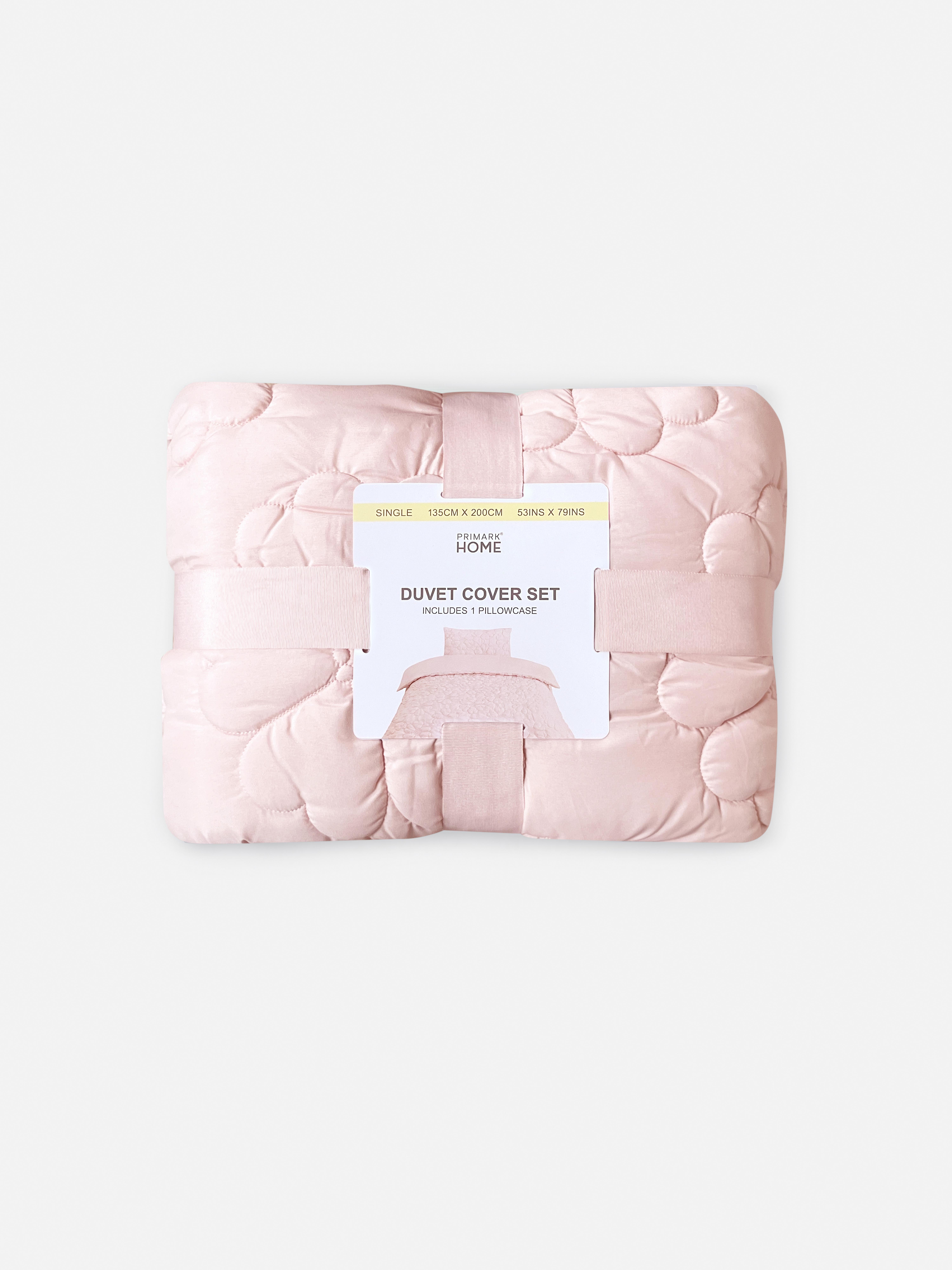 Floral Puff Single Duvet Cover Set