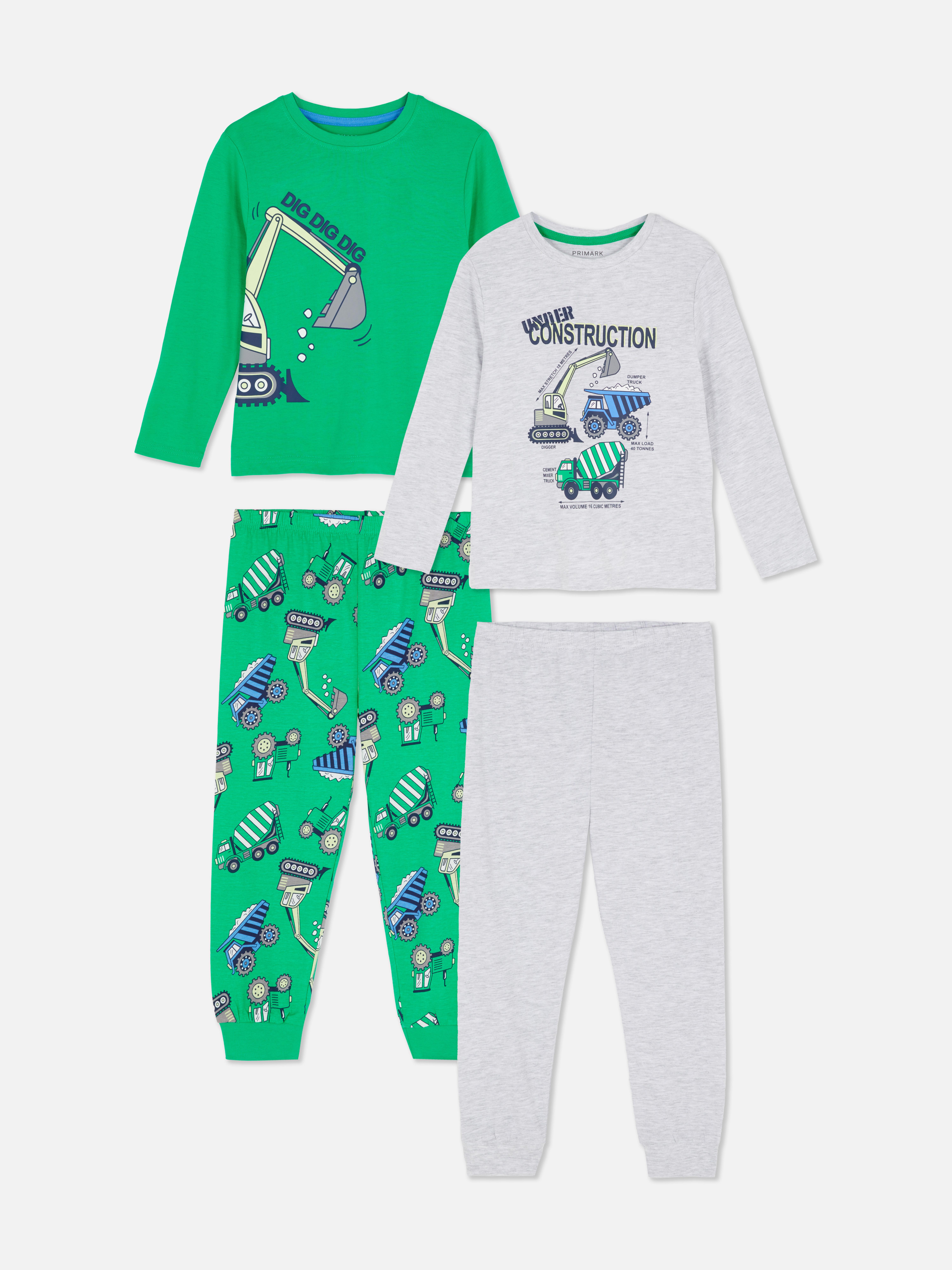1.5-8yrs | 2pk Digger Graphic Pyjamas