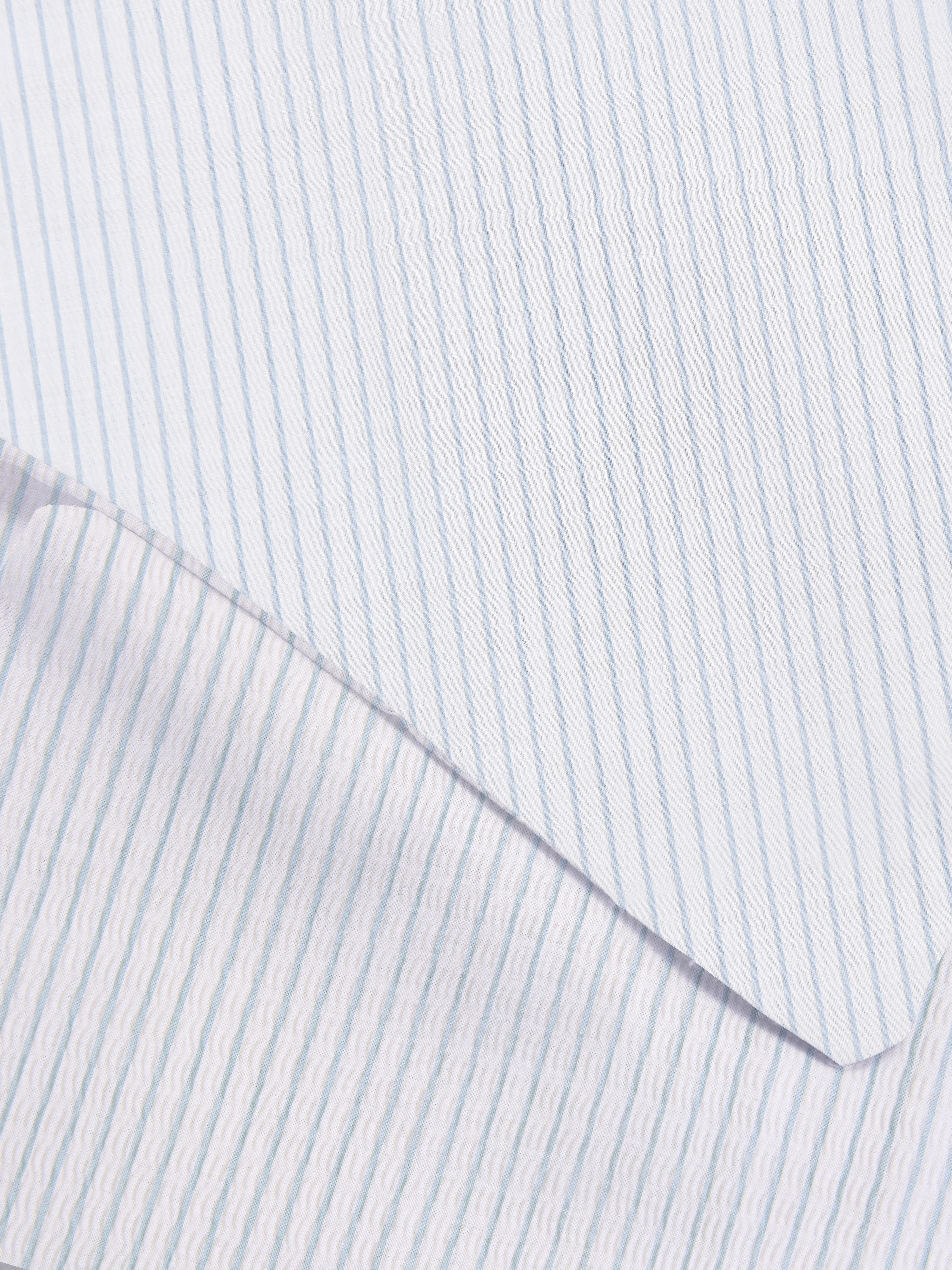 Striped Seersucker Double Duvet Cover Set