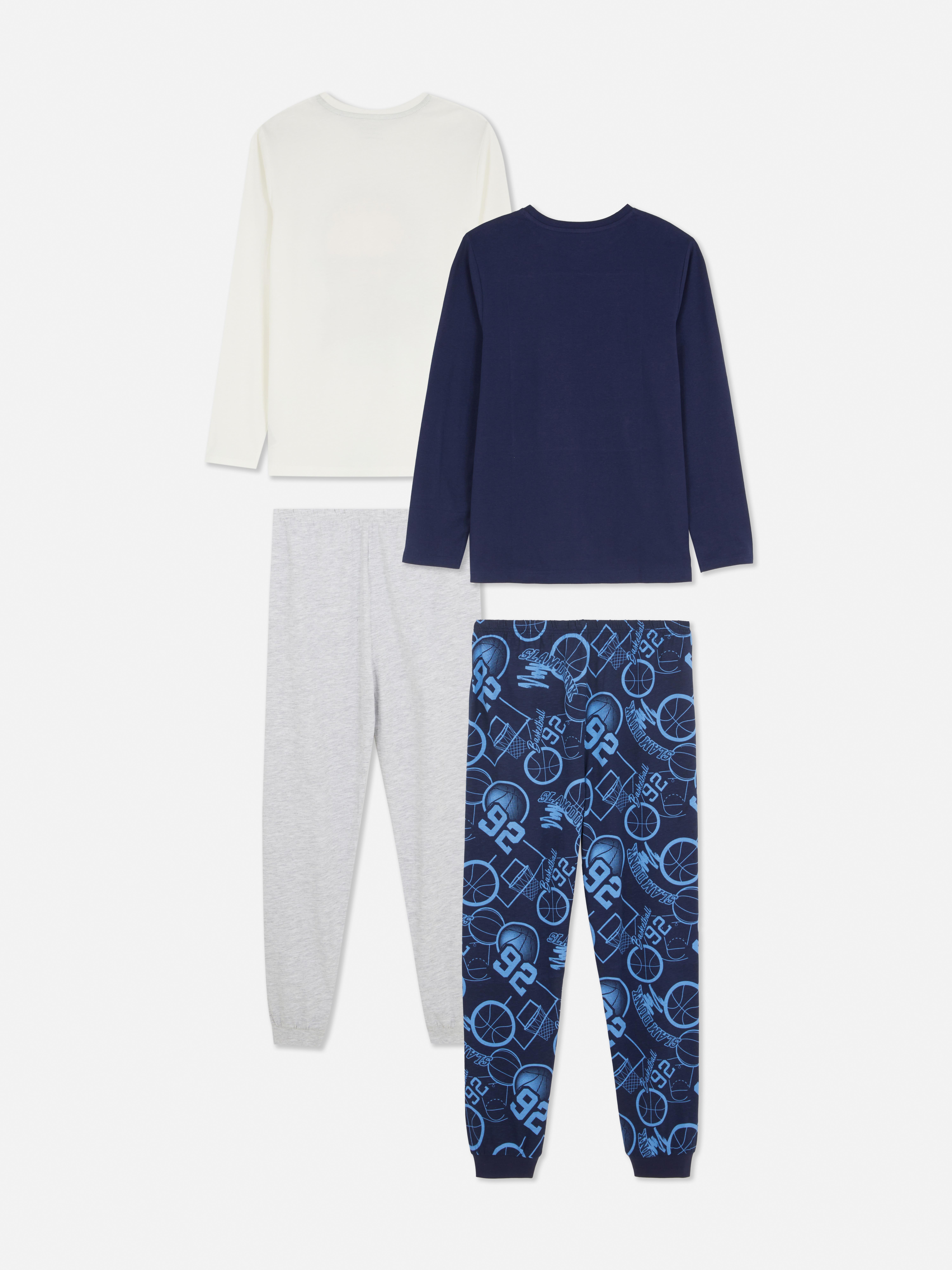 7-15 jr | Pyjama met basketbalprint, set van 2