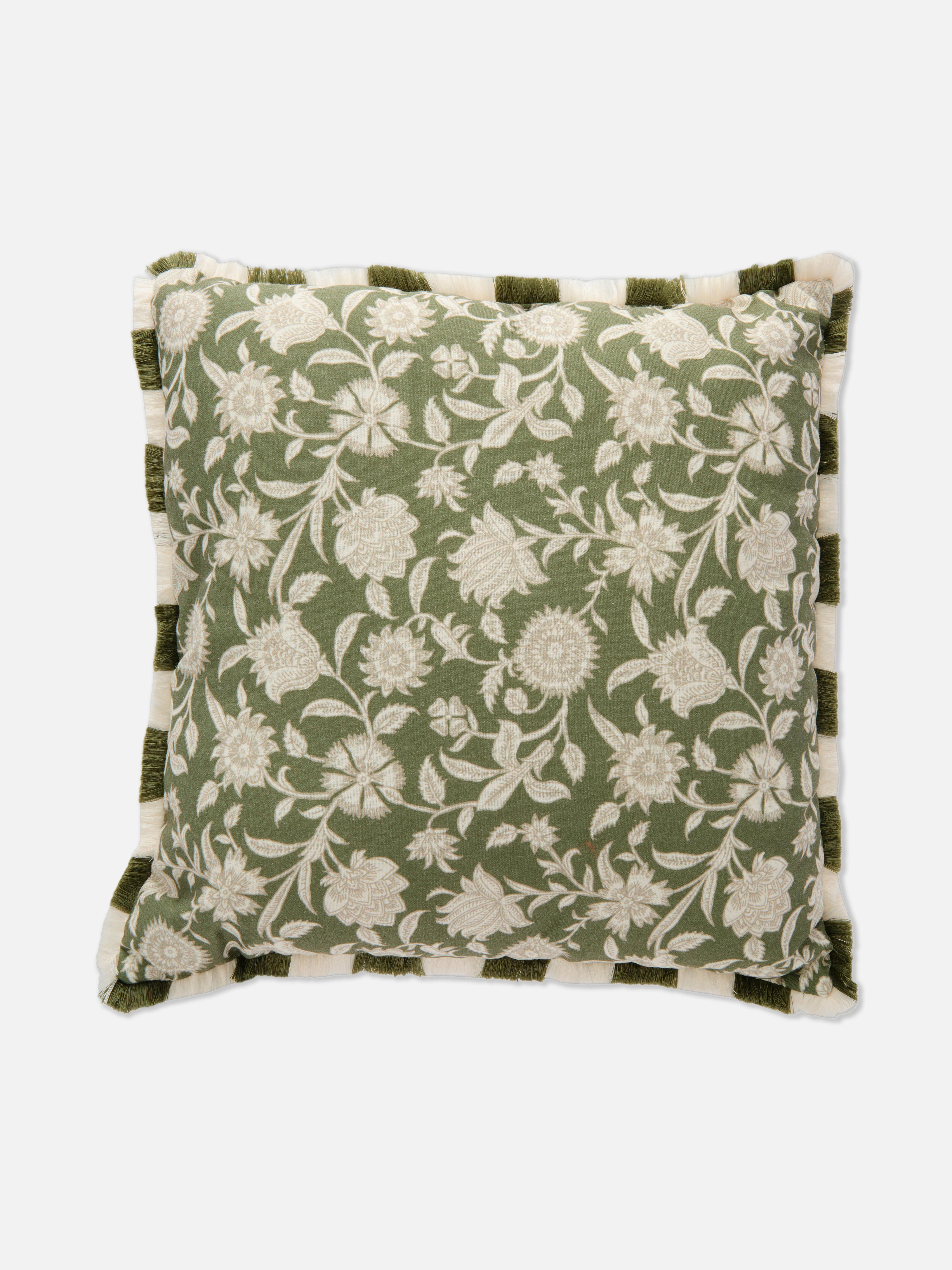 Vierkant kussen met bloemenprint