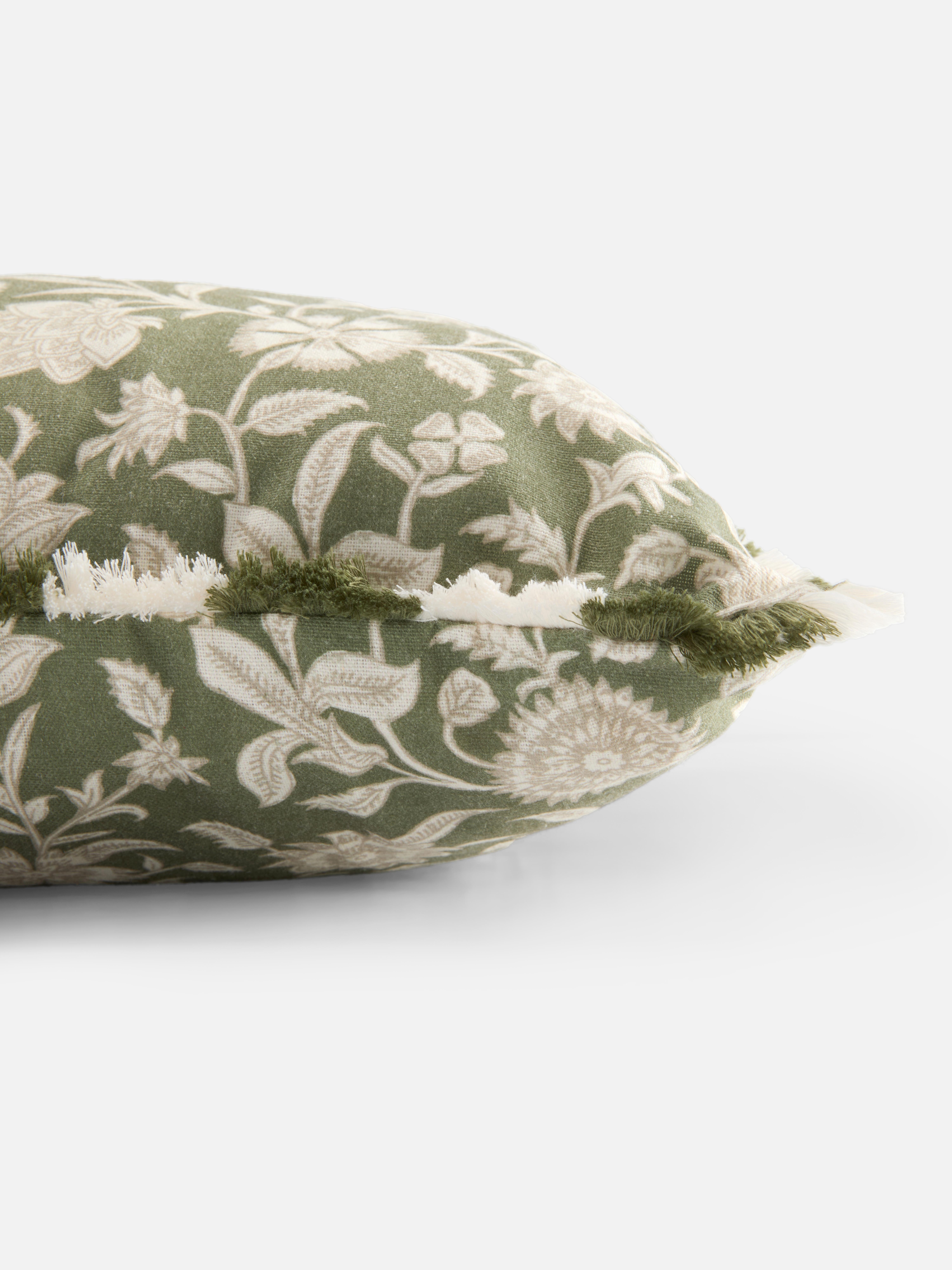 Vierkant kussen met bloemenprint