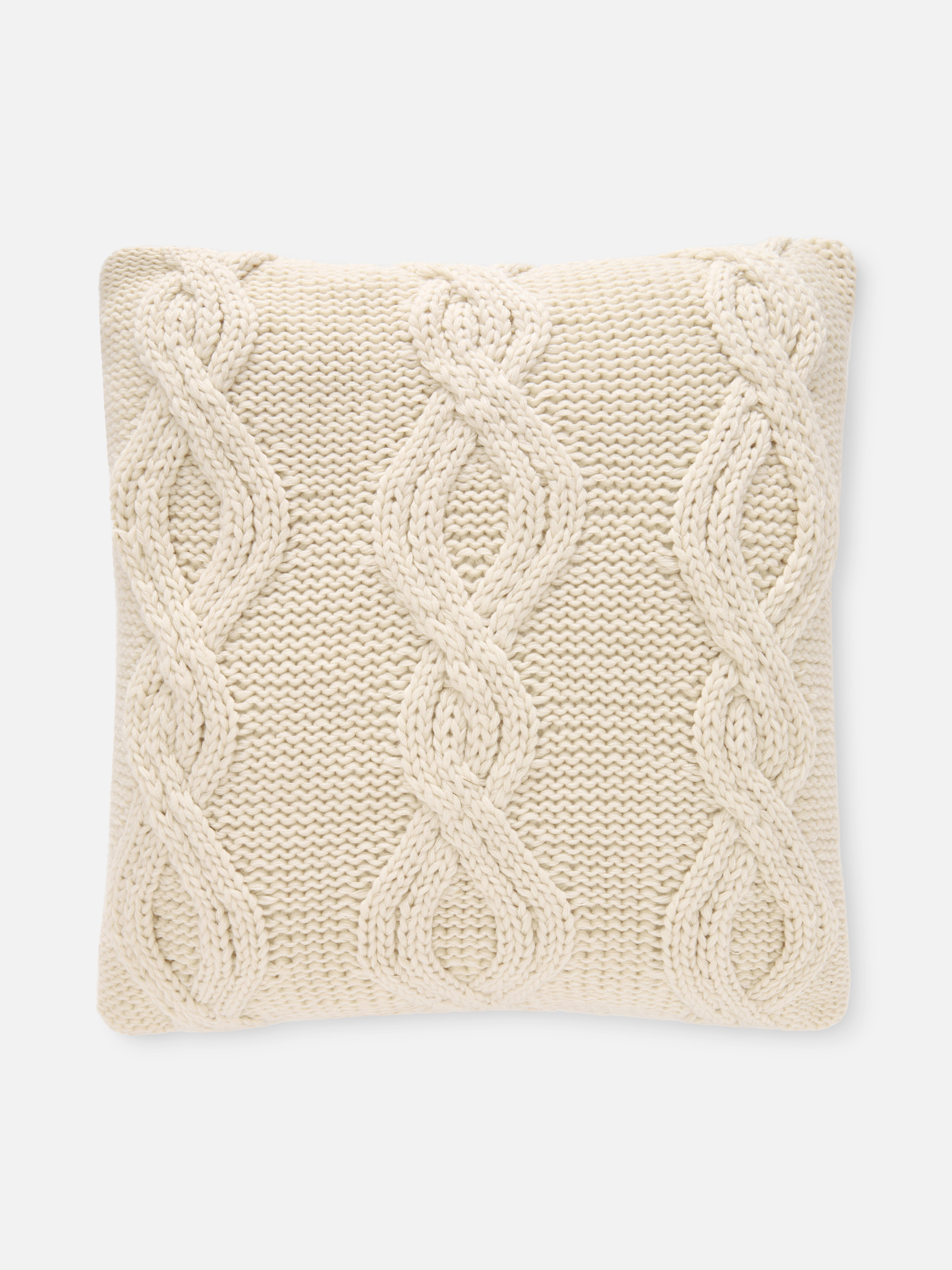 Cable Knit Square Cushion