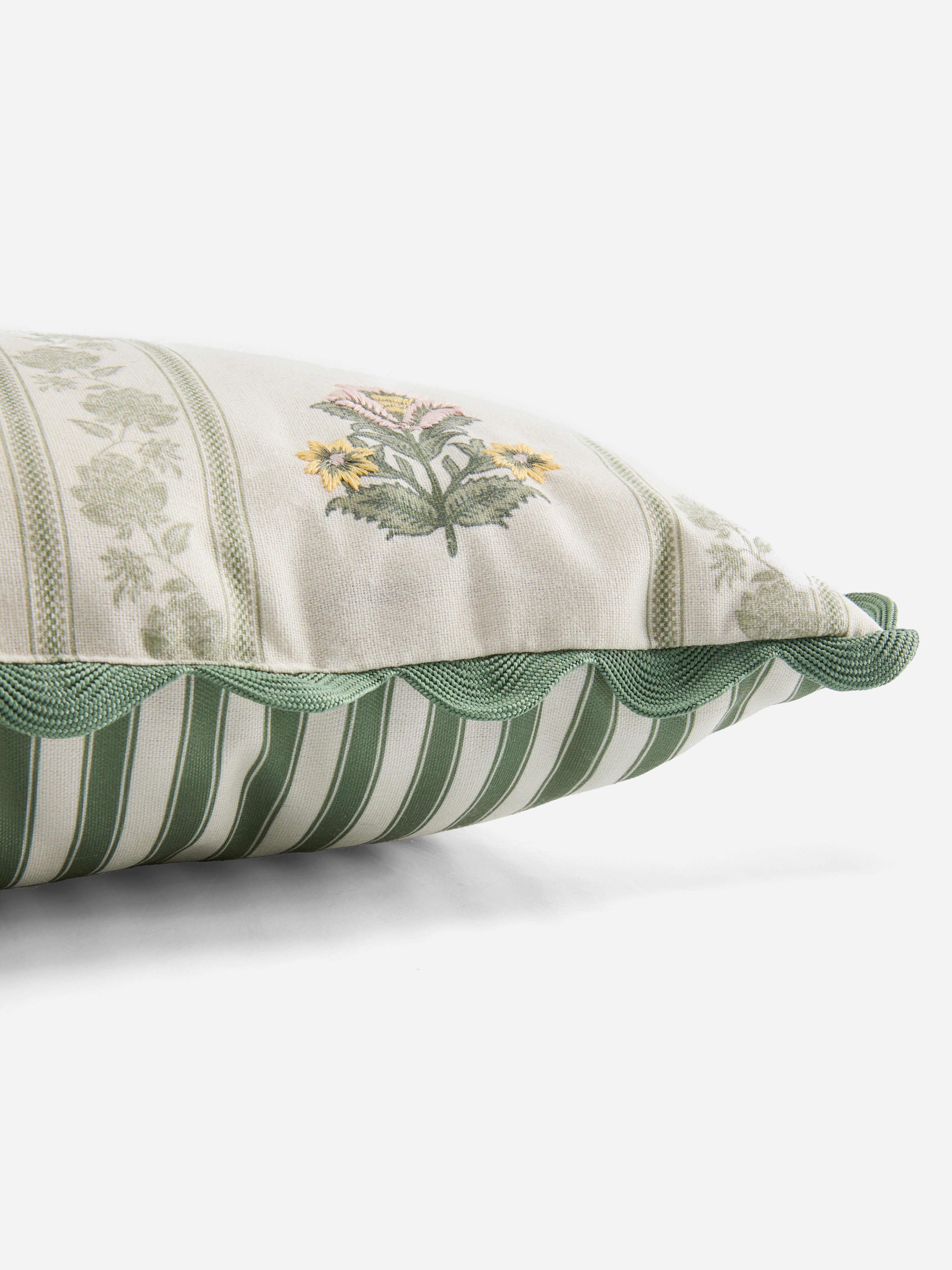 Rechthoekig kussen met bloemenprint