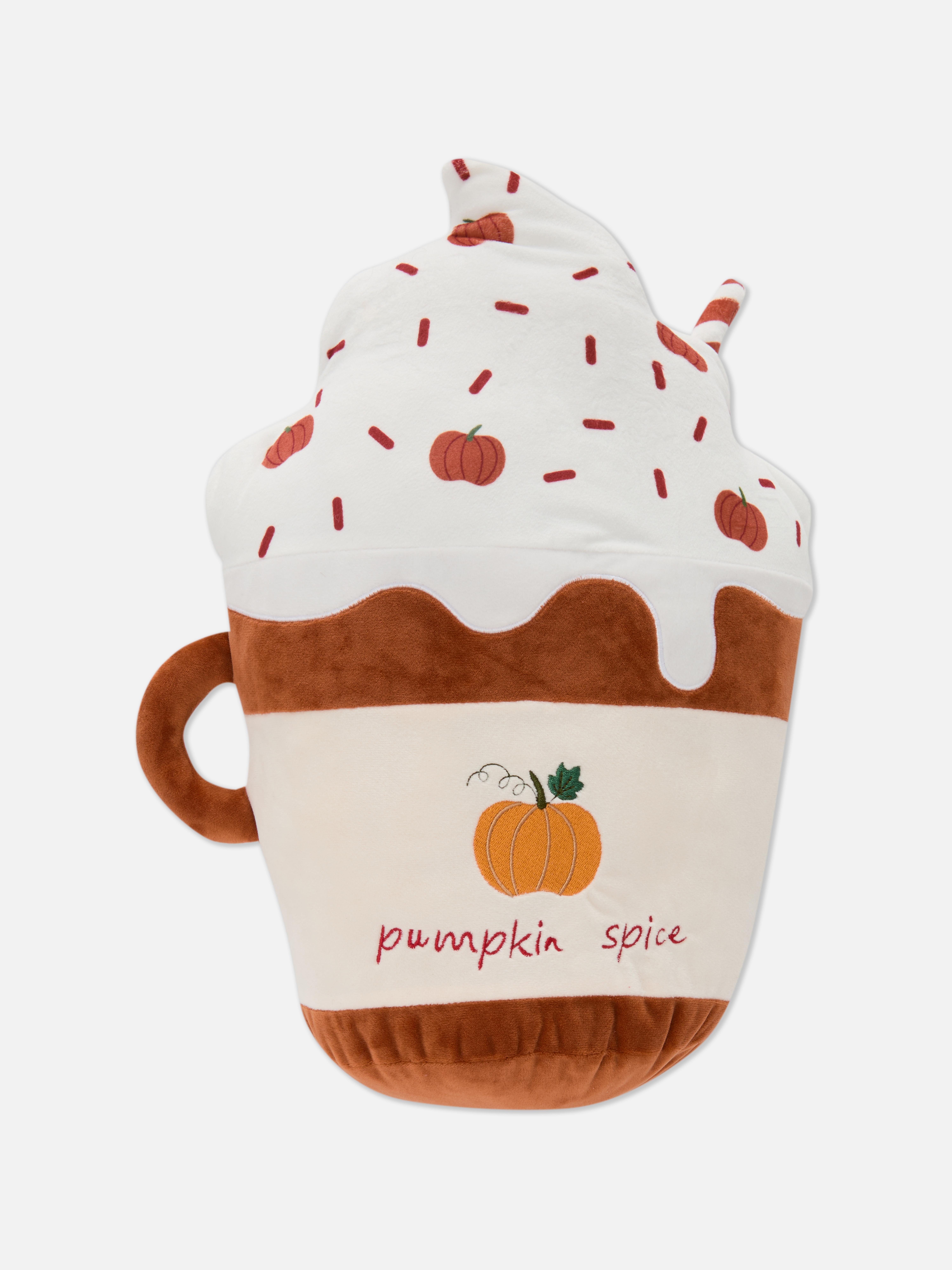 Kissen in Form eines Pumpkin Latte