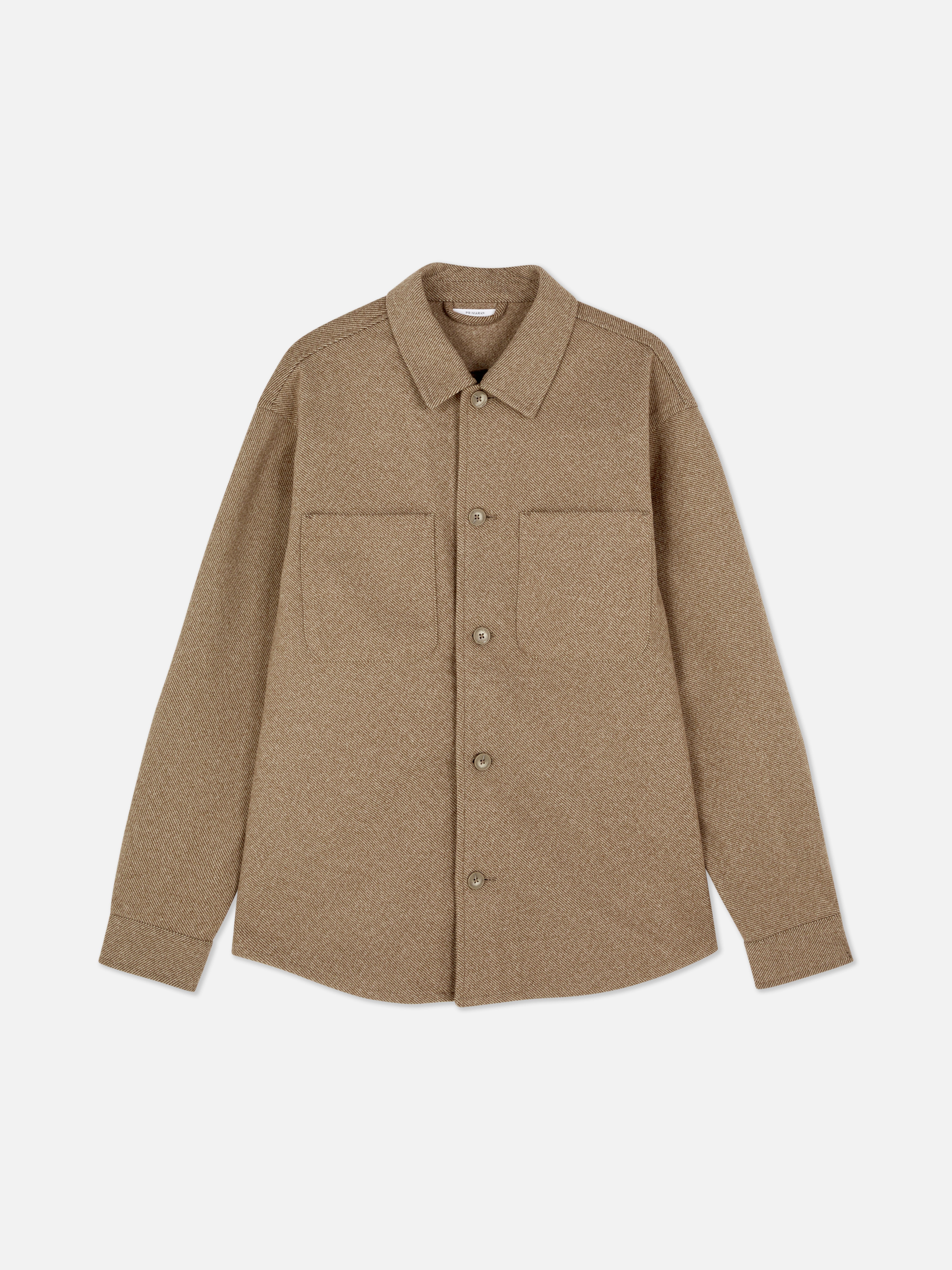 Twill-Hemdjacke mit Knopfleiste