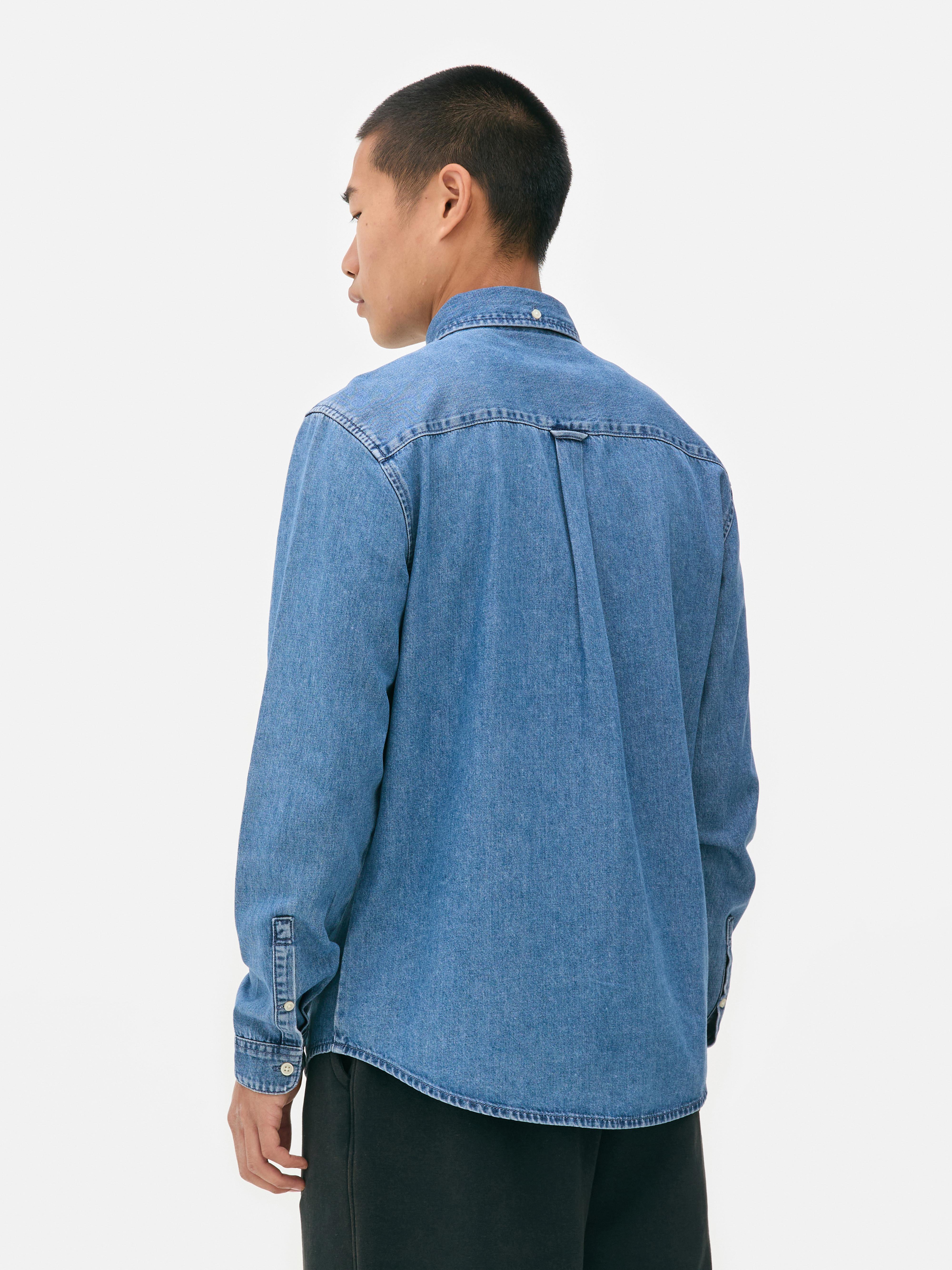 Cămașă din denim cu mânecă lungă