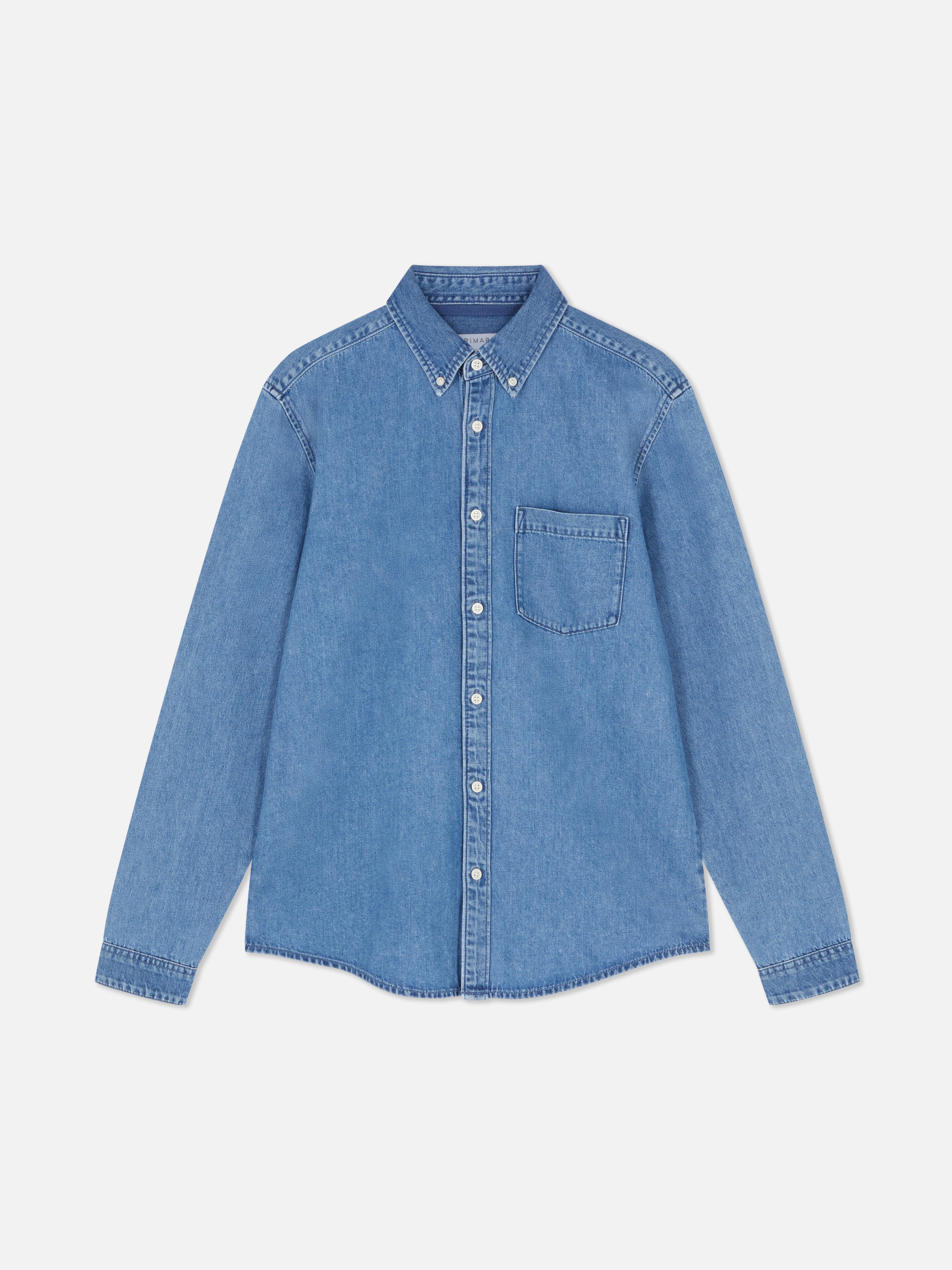 Cămașă din denim cu mânecă lungă