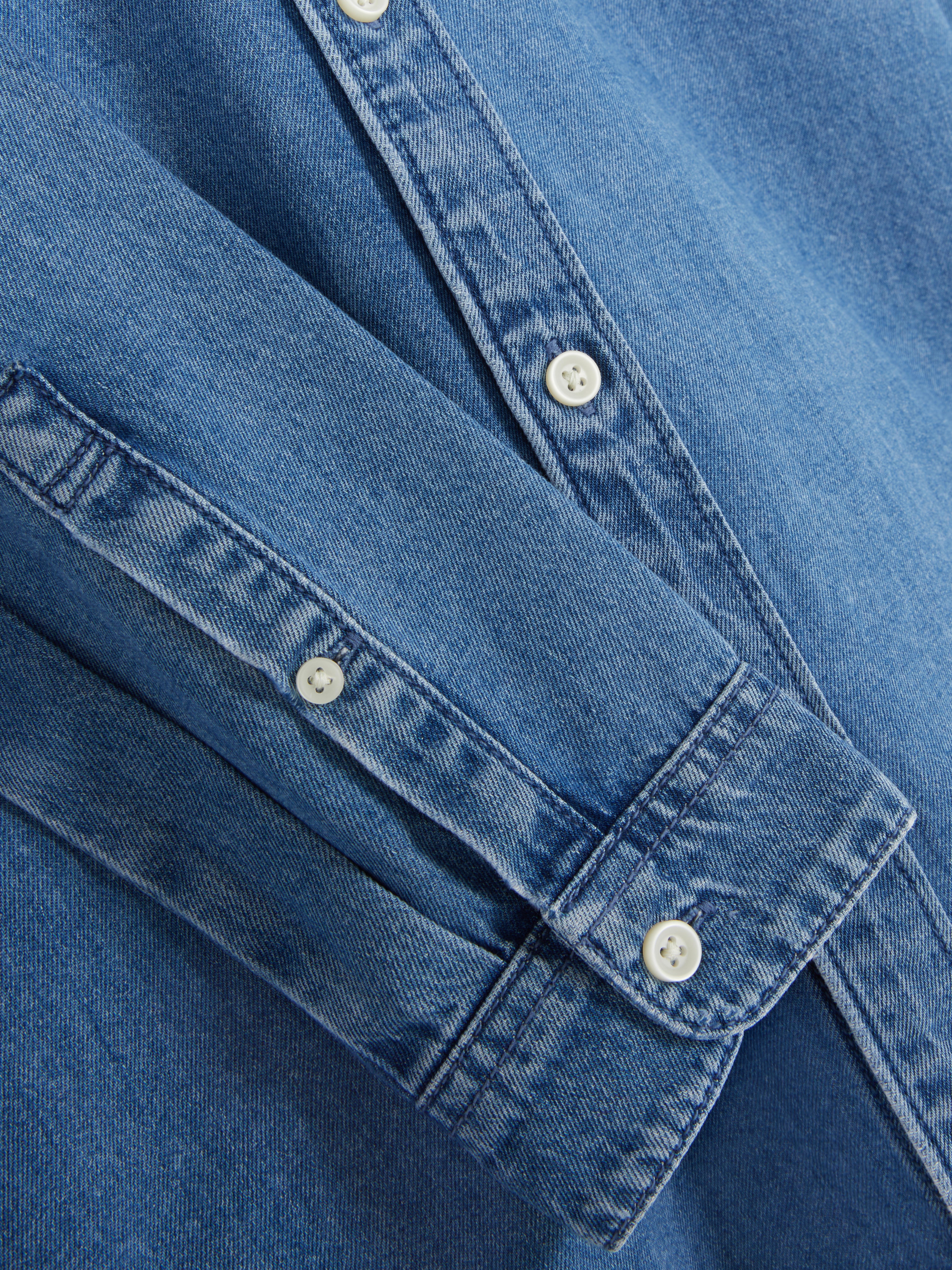 Cămașă din denim cu mânecă lungă