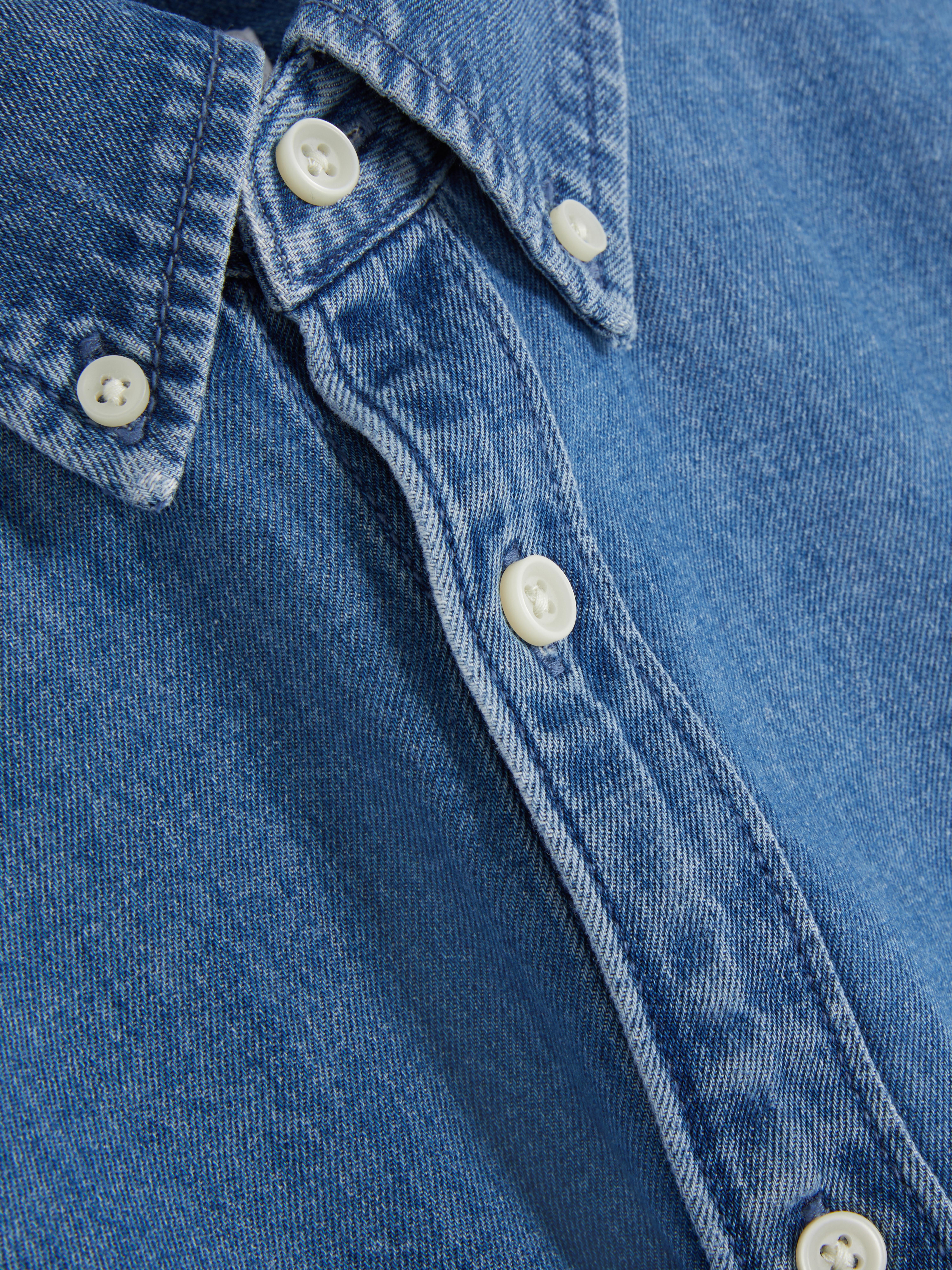 Cămașă din denim cu mânecă lungă