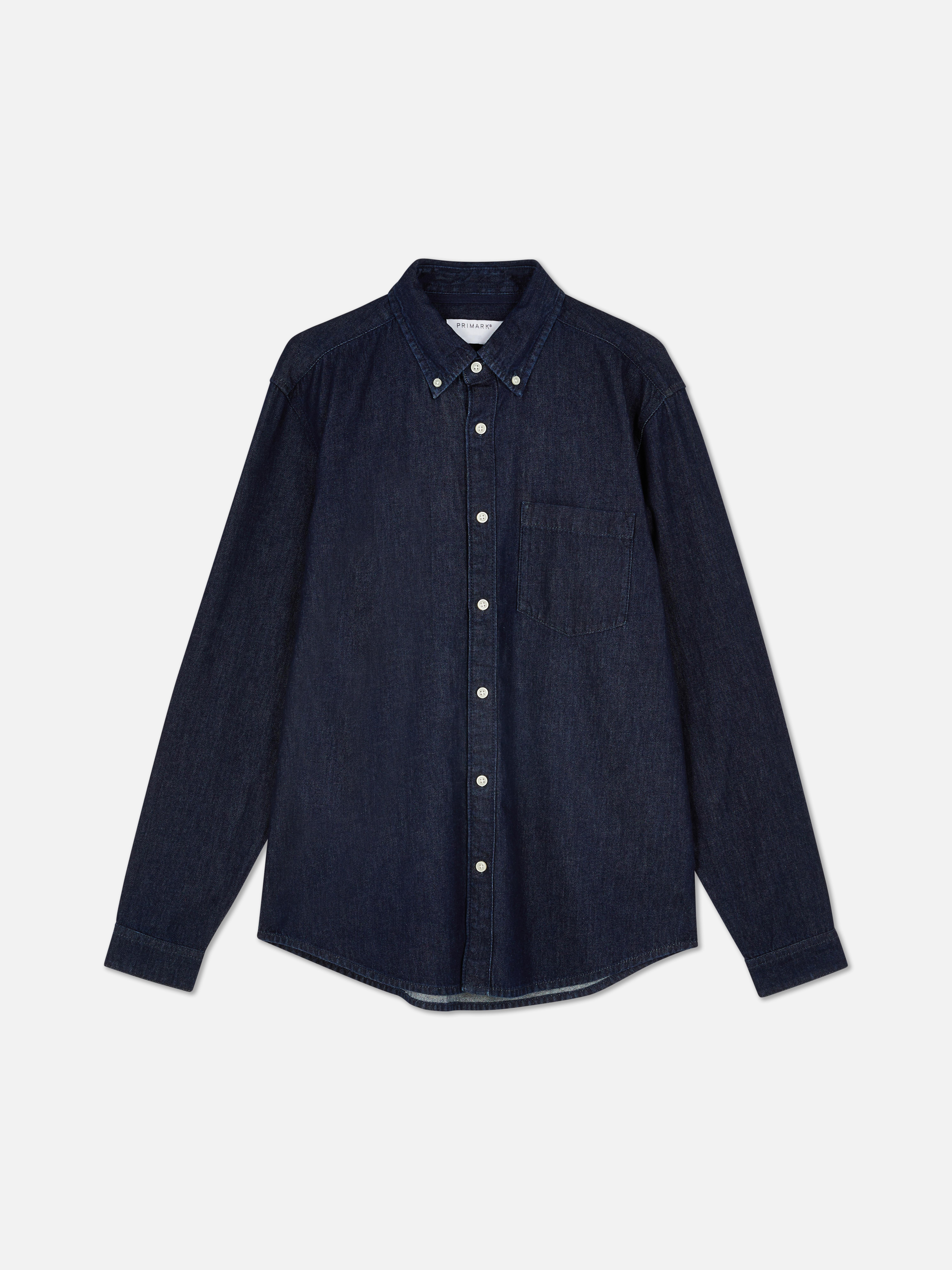 Denim overhemd met lange mouwen