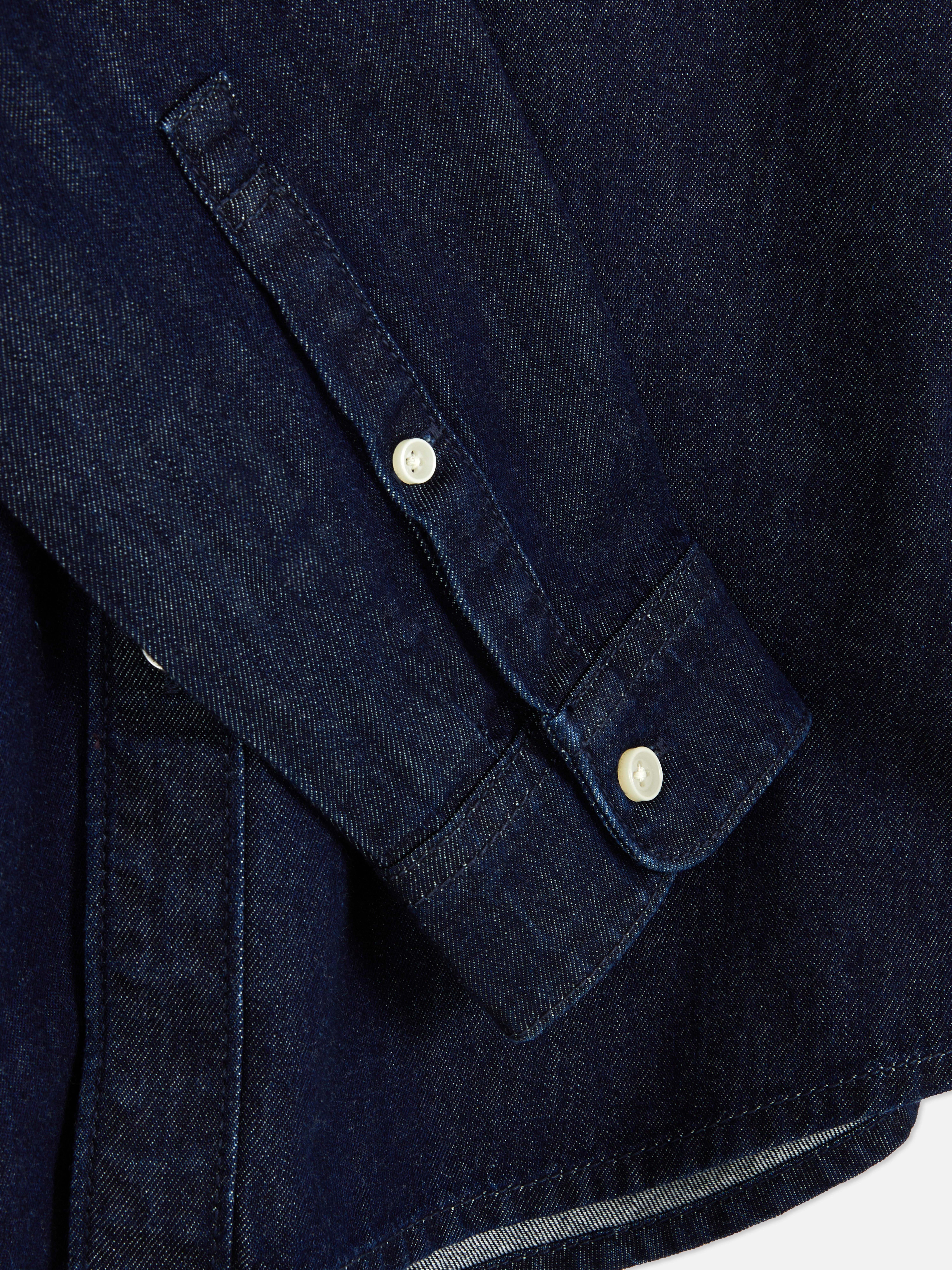 Denim overhemd met lange mouwen
