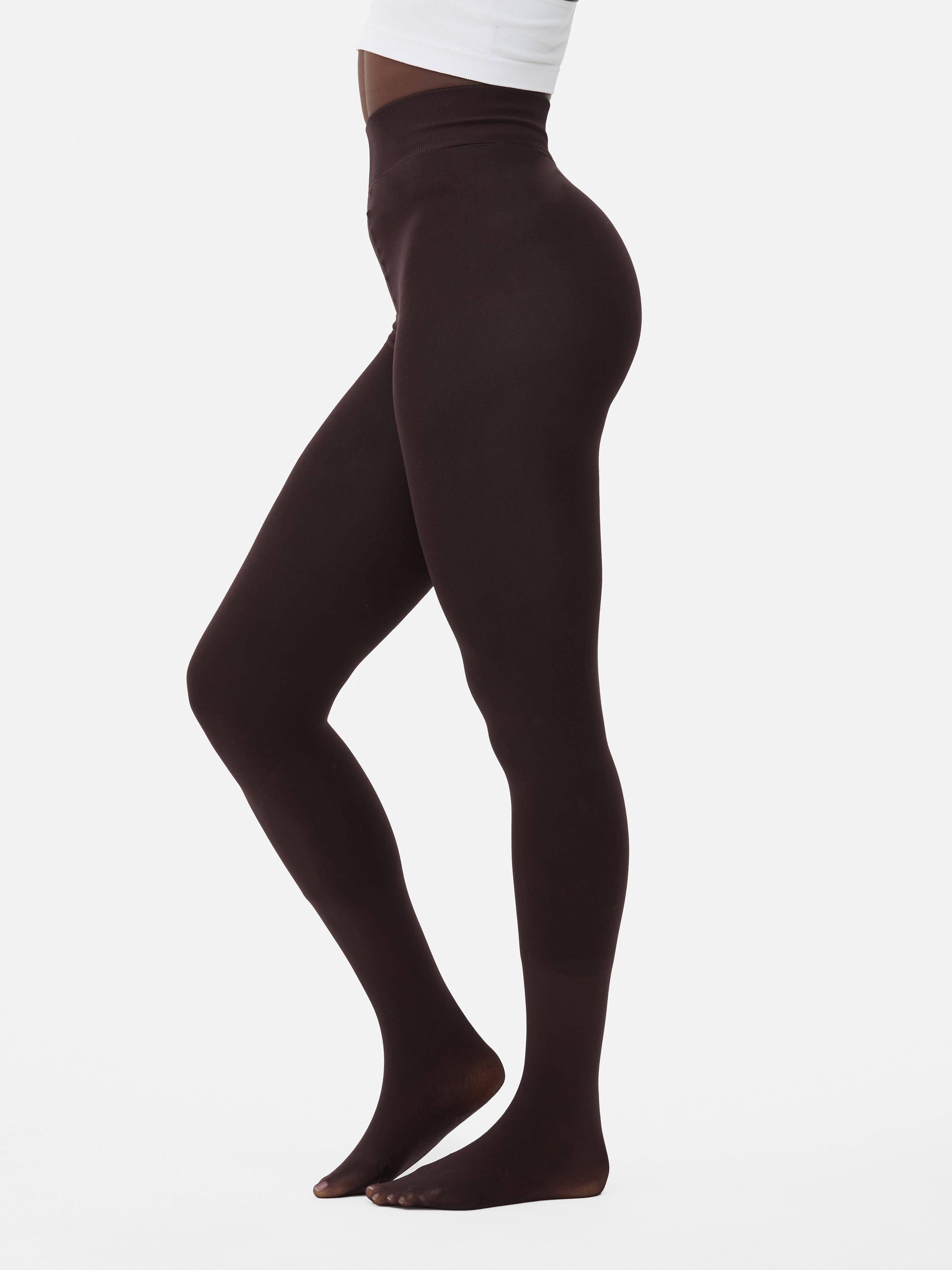 Fluweelzachte chocoladebruine panty. 1 st