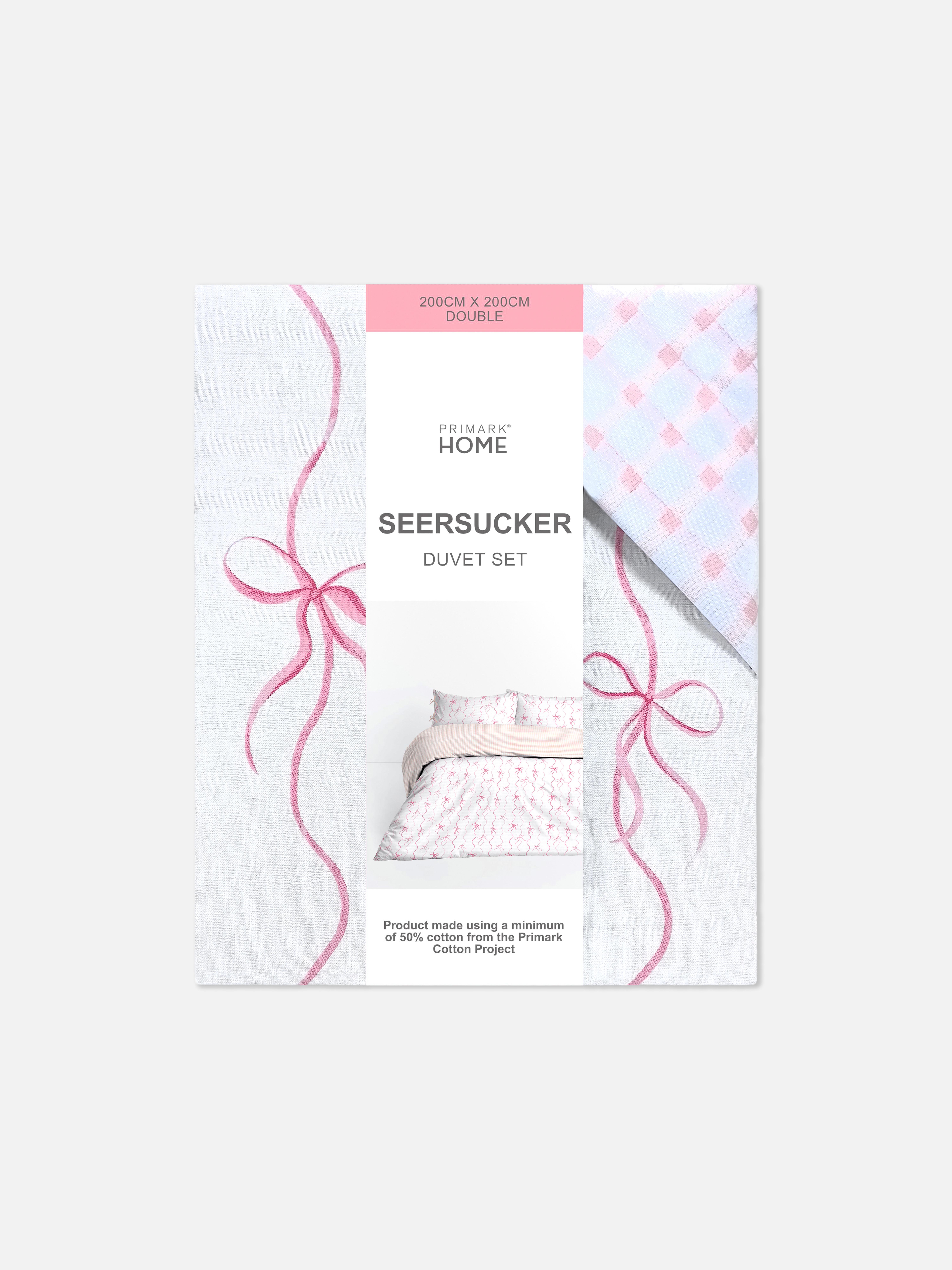 Tweepersoons dekbedovertrekset van seersucker