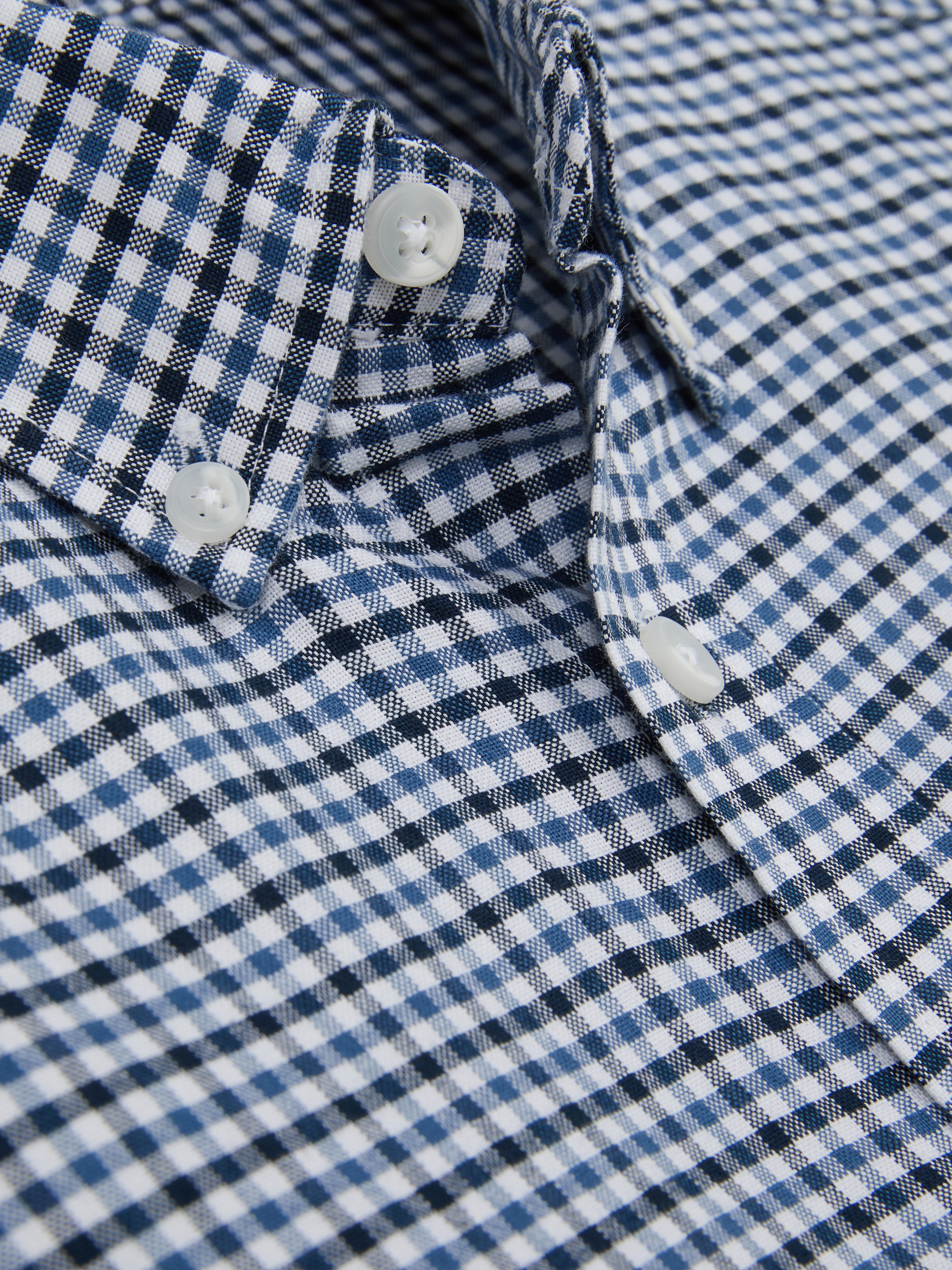 Camisa Oxford a cuadros de manga larga