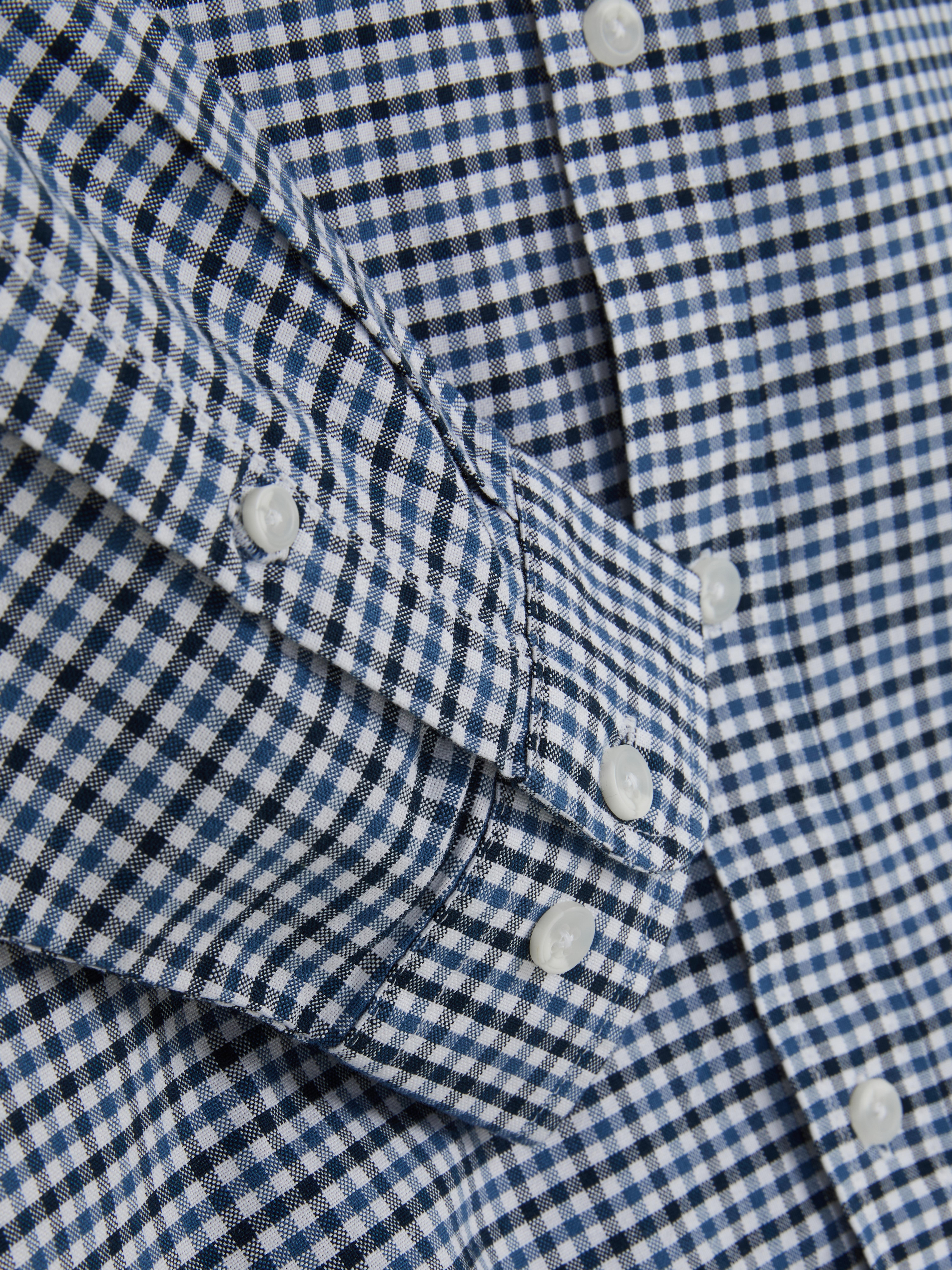 Camisa Oxford a cuadros de manga larga