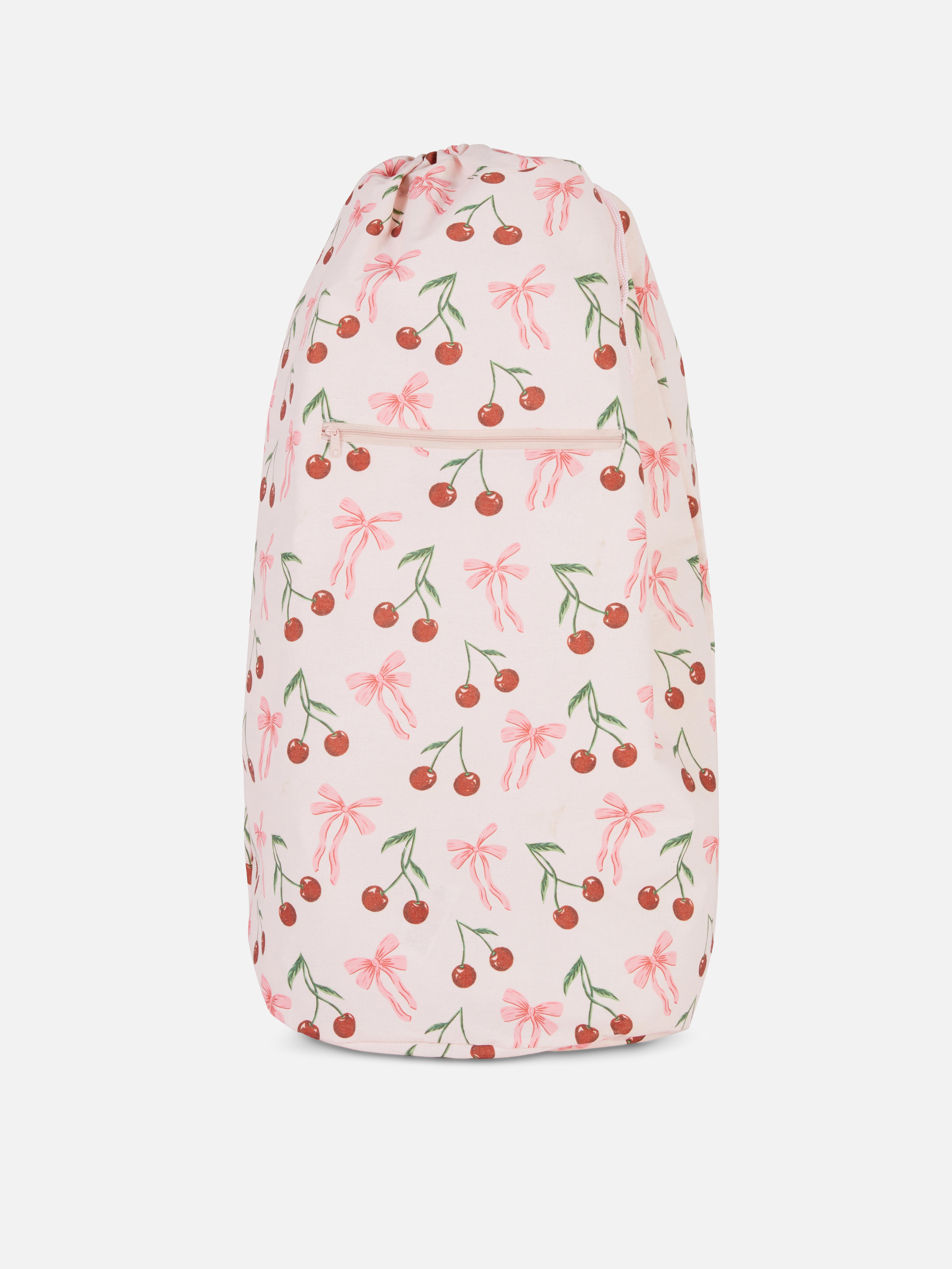 Bow And Cherry Backpack Laundry Bag