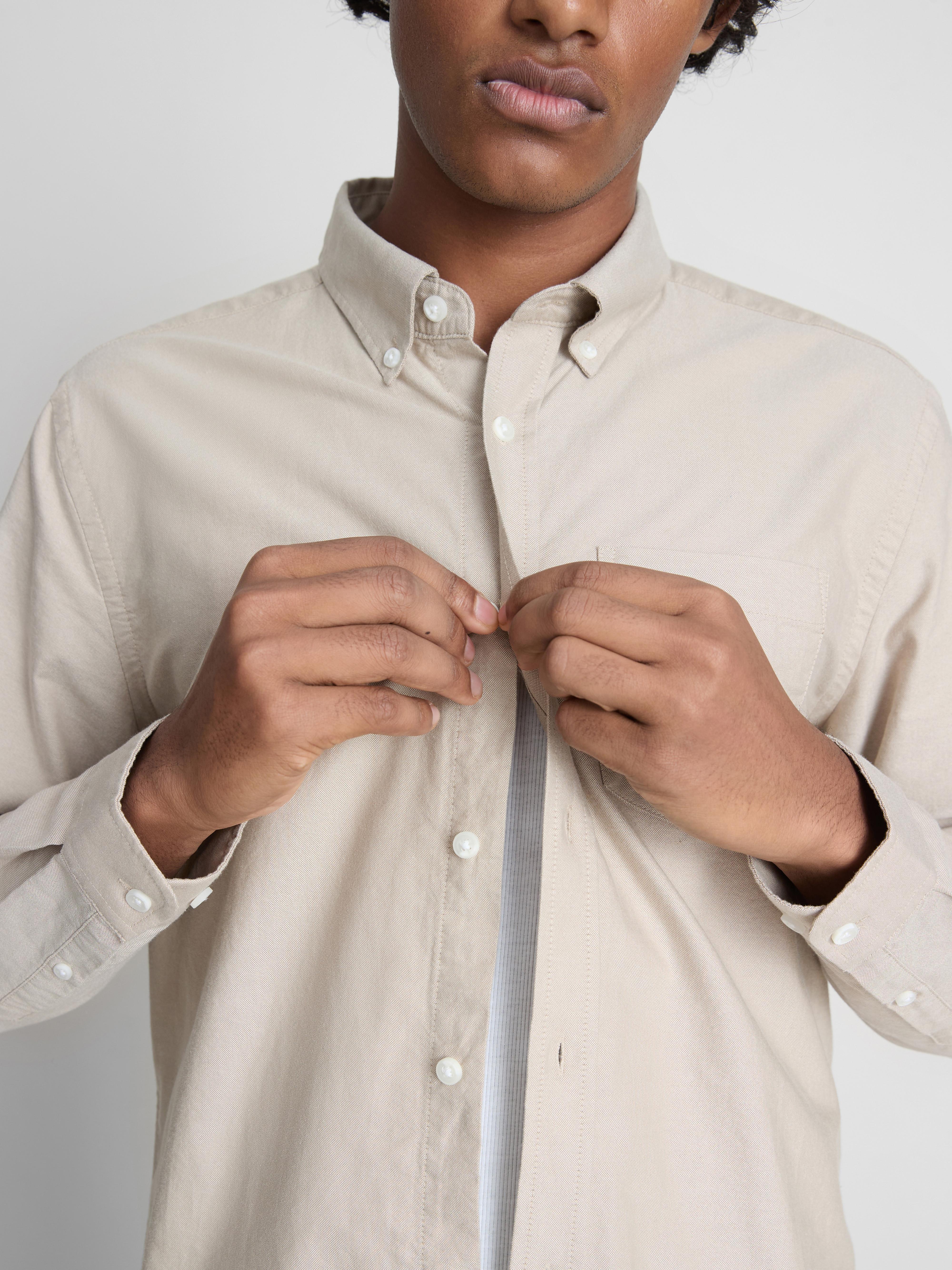 Men's Tan Long Sleeve Shirt