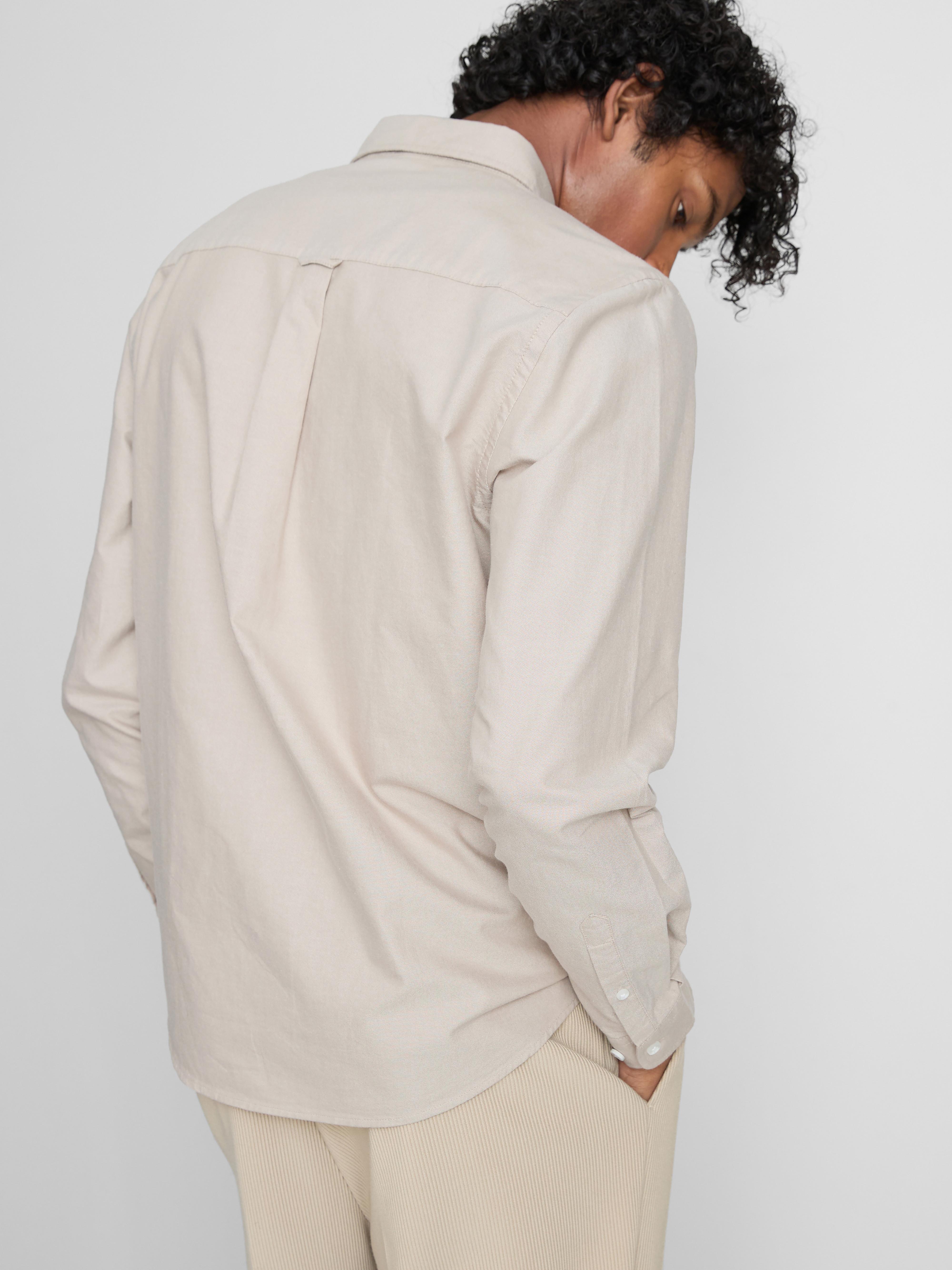 Men's Tan Long Sleeve Shirt
