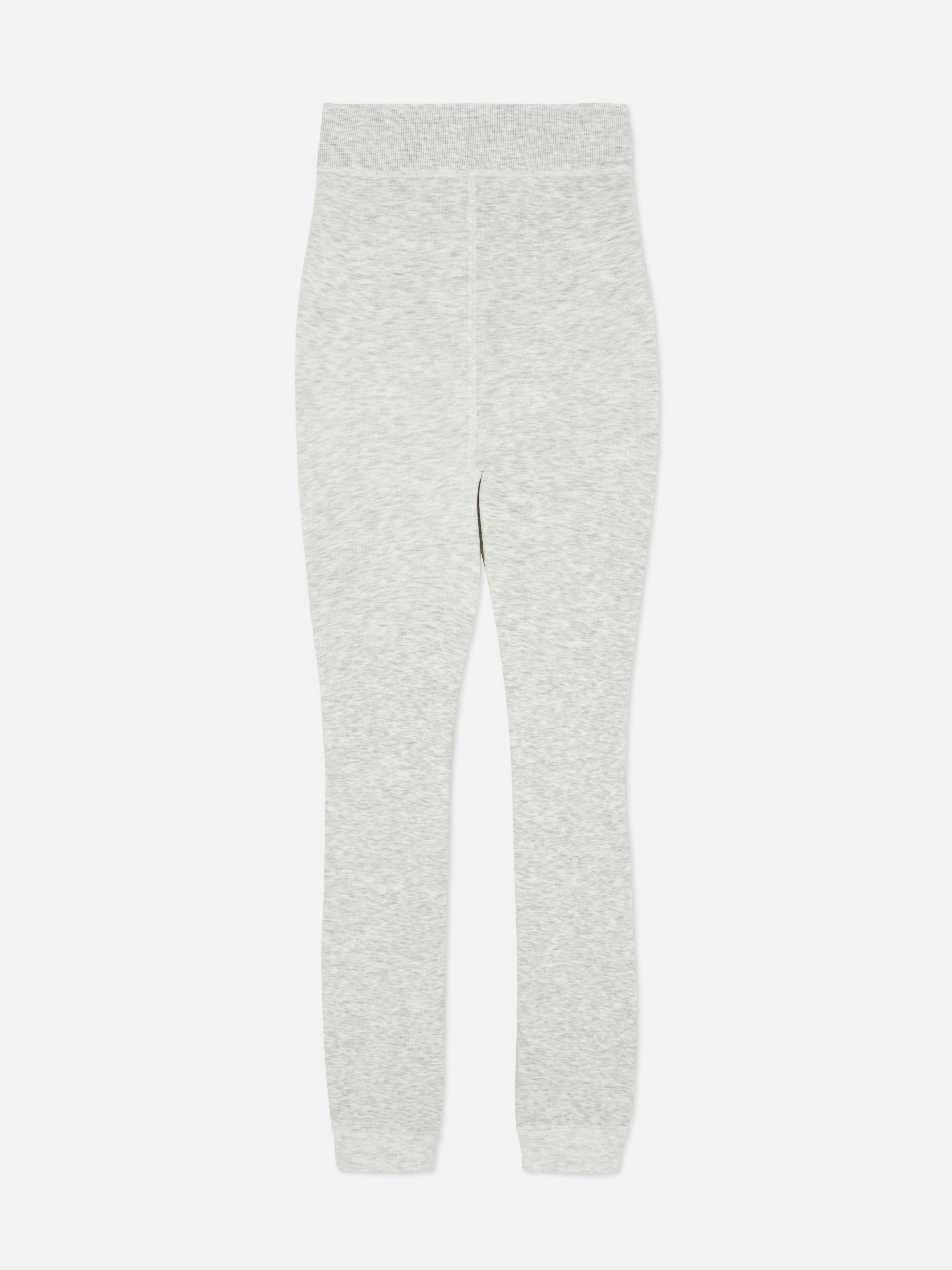 Samtig weiche, grau melierte Leggings, 1er-Pack
