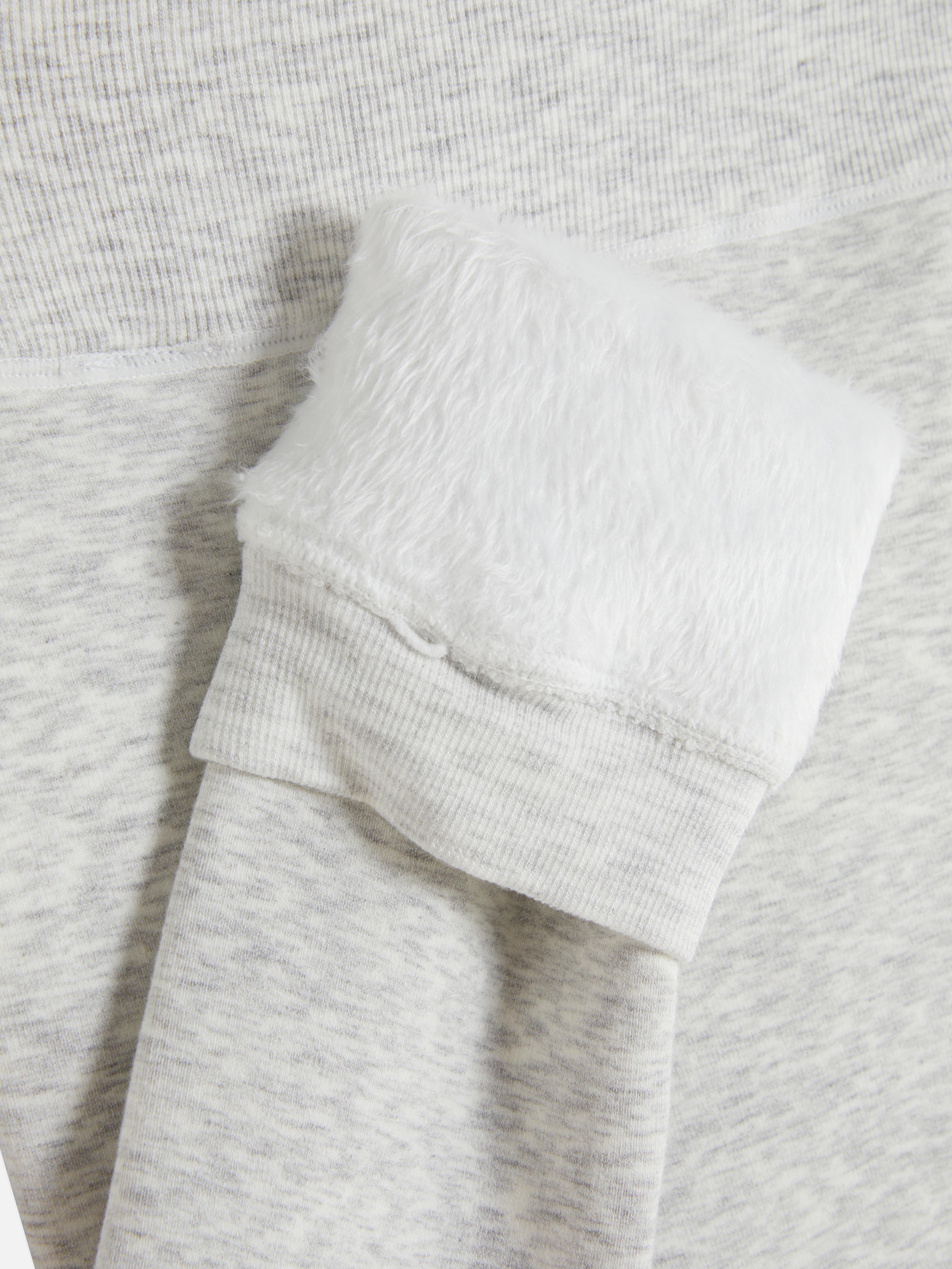 1pk Grey Marl Velvet Plush Leggings