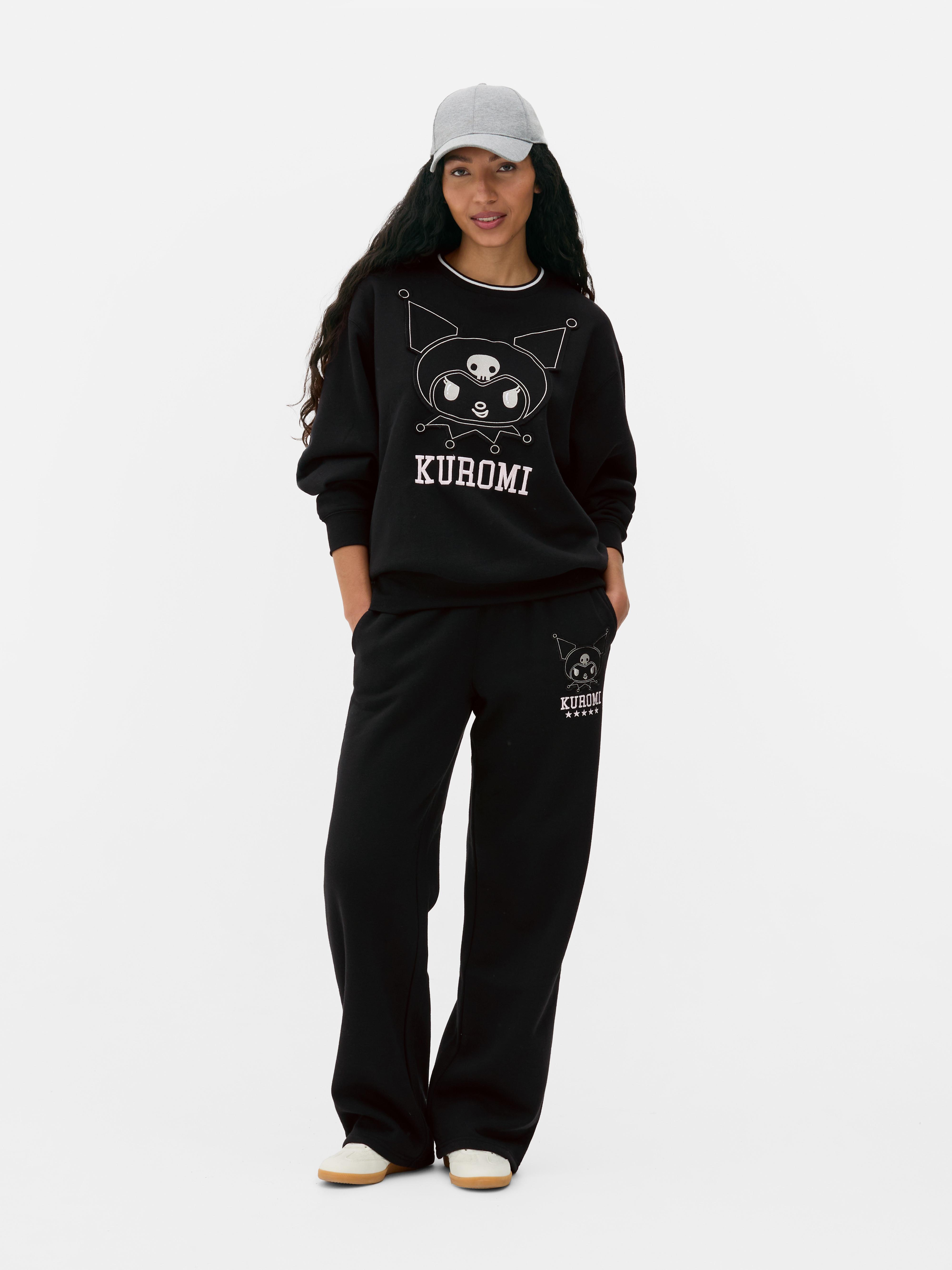 Kuromi Contrast Crew Neck Sweatshirt